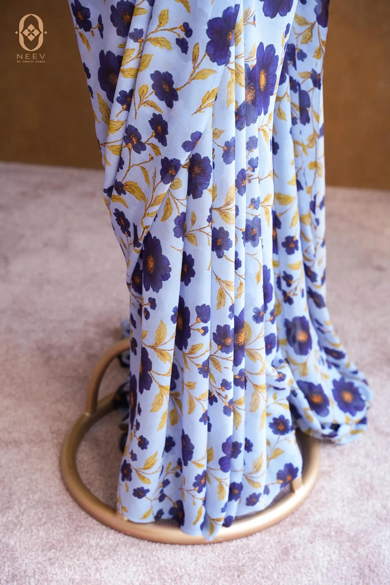 Georgette Floral Saree