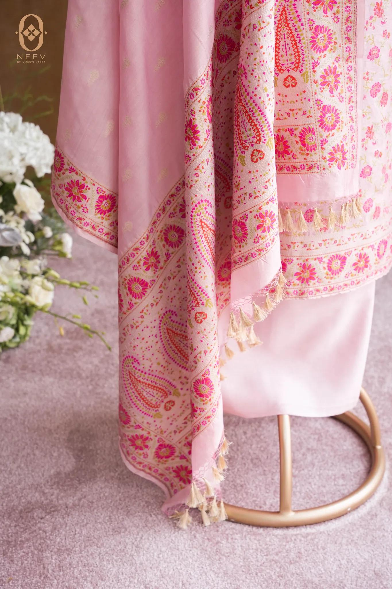 Kora Silk Meenakari Suit Set