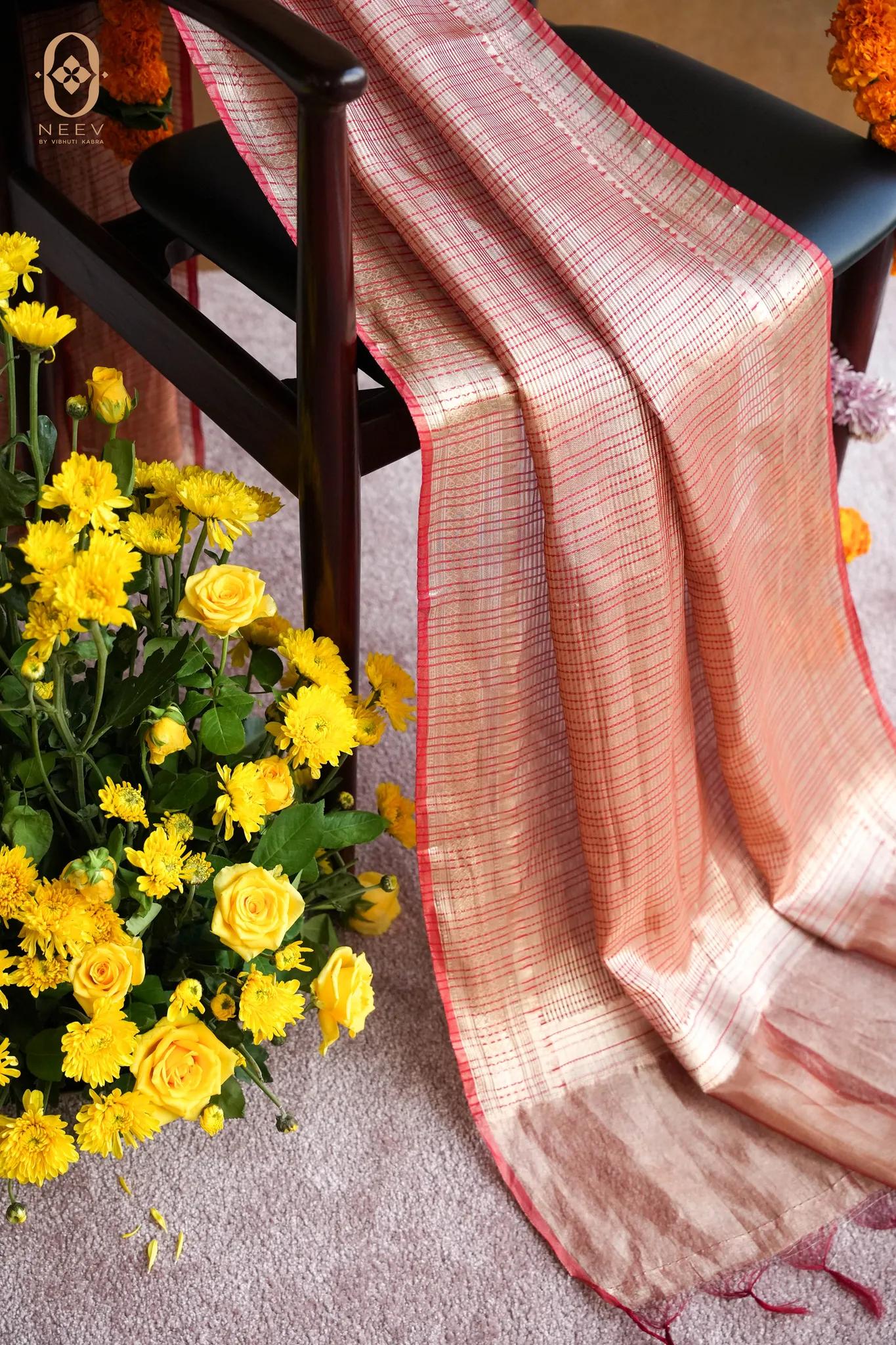 Sindoori Rang Chanderi Tissue Dupatta