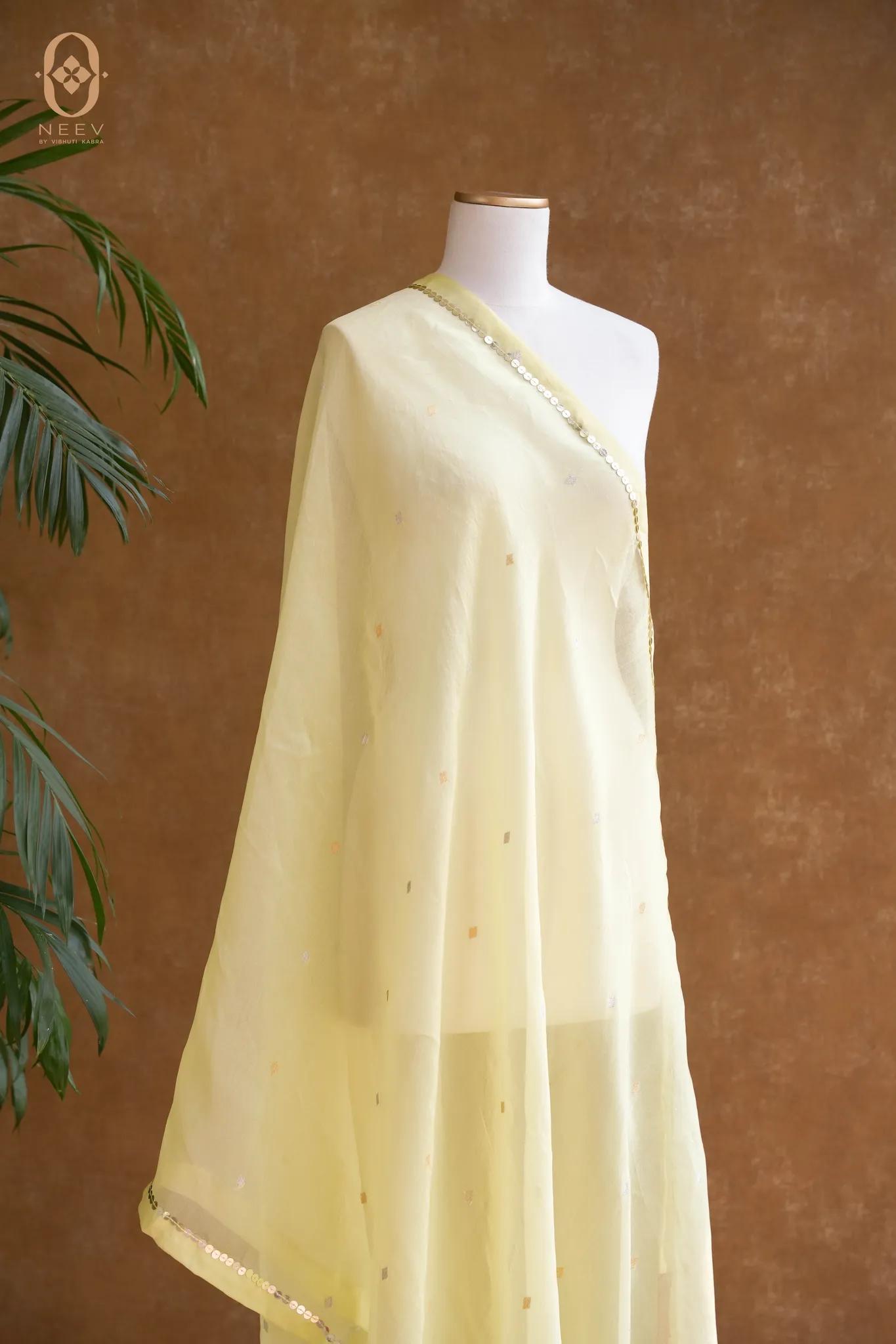 Kora Silk Handwork Dupatta