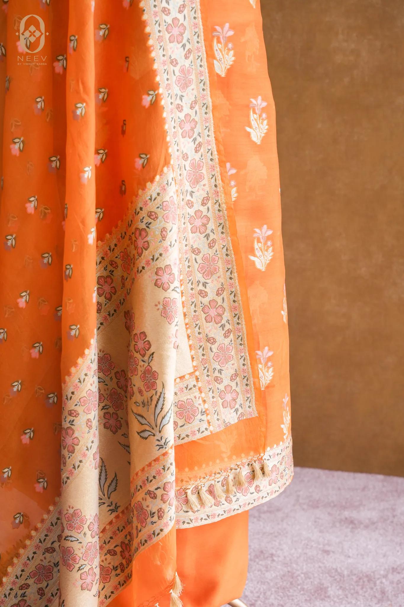 Kora Silk Meenakari Suit Set