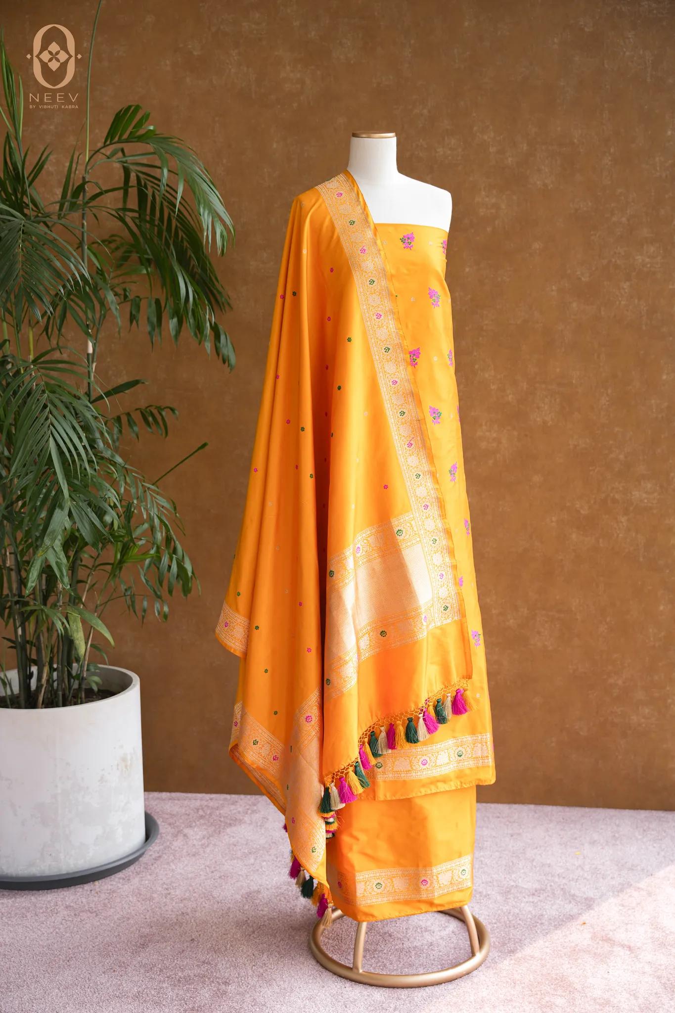 Katan Silk Meenakari Suit Set