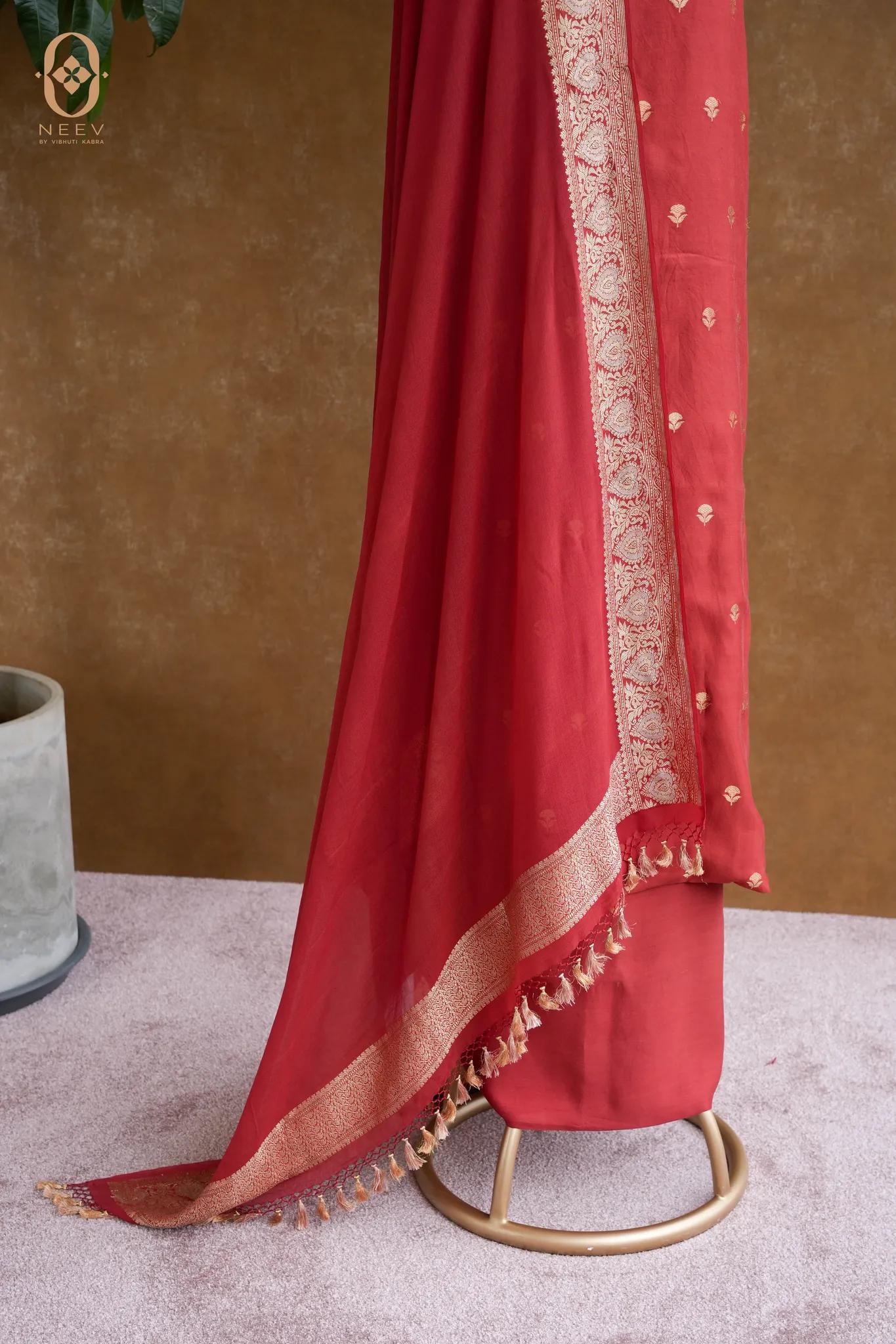 Chinia Silk Boota Suit Set