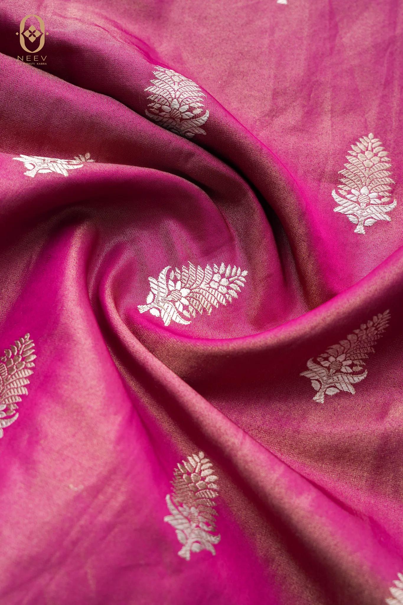 Satin Tissue Boota Fabric