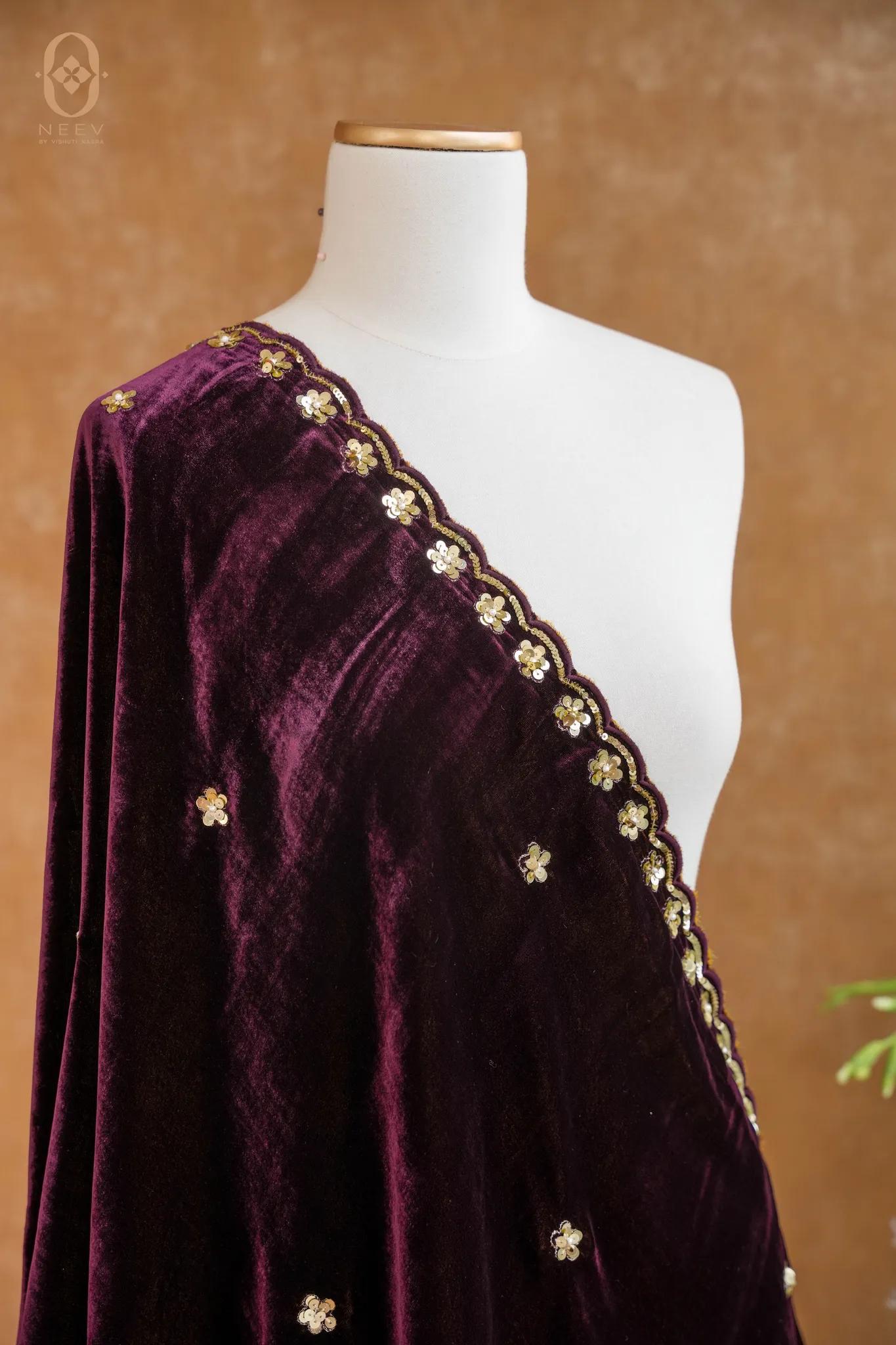 Neev Velvet Handwork Dupatta