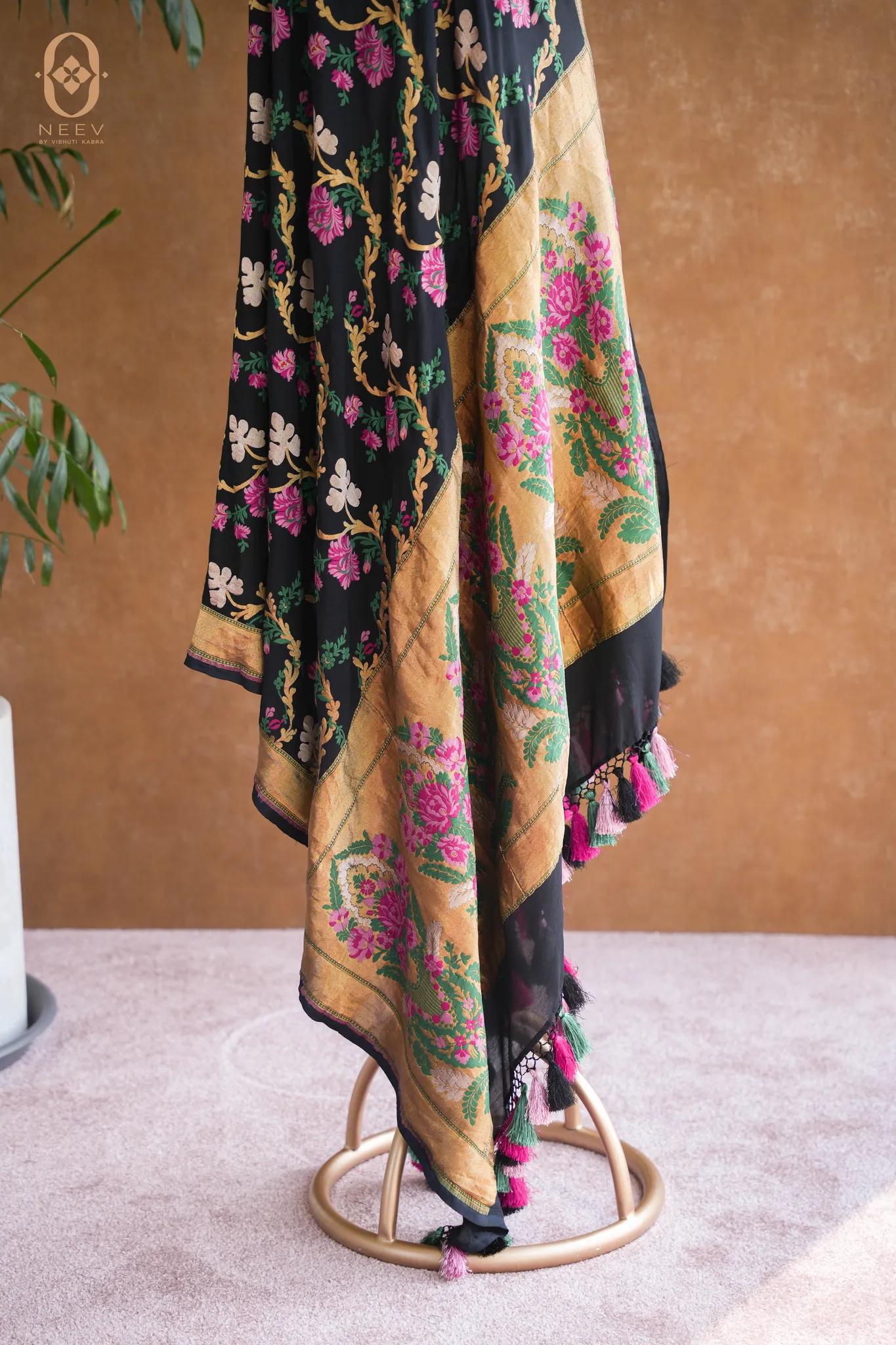 Georgette Jaal Paithani Dupatta