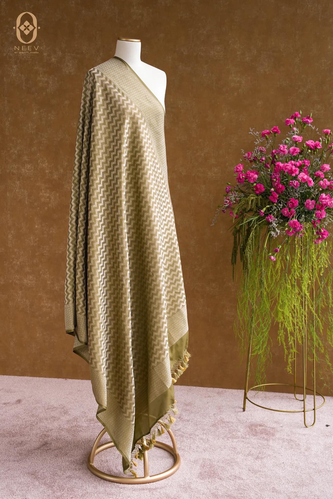 Katan Silk Zig Zag Dupatta