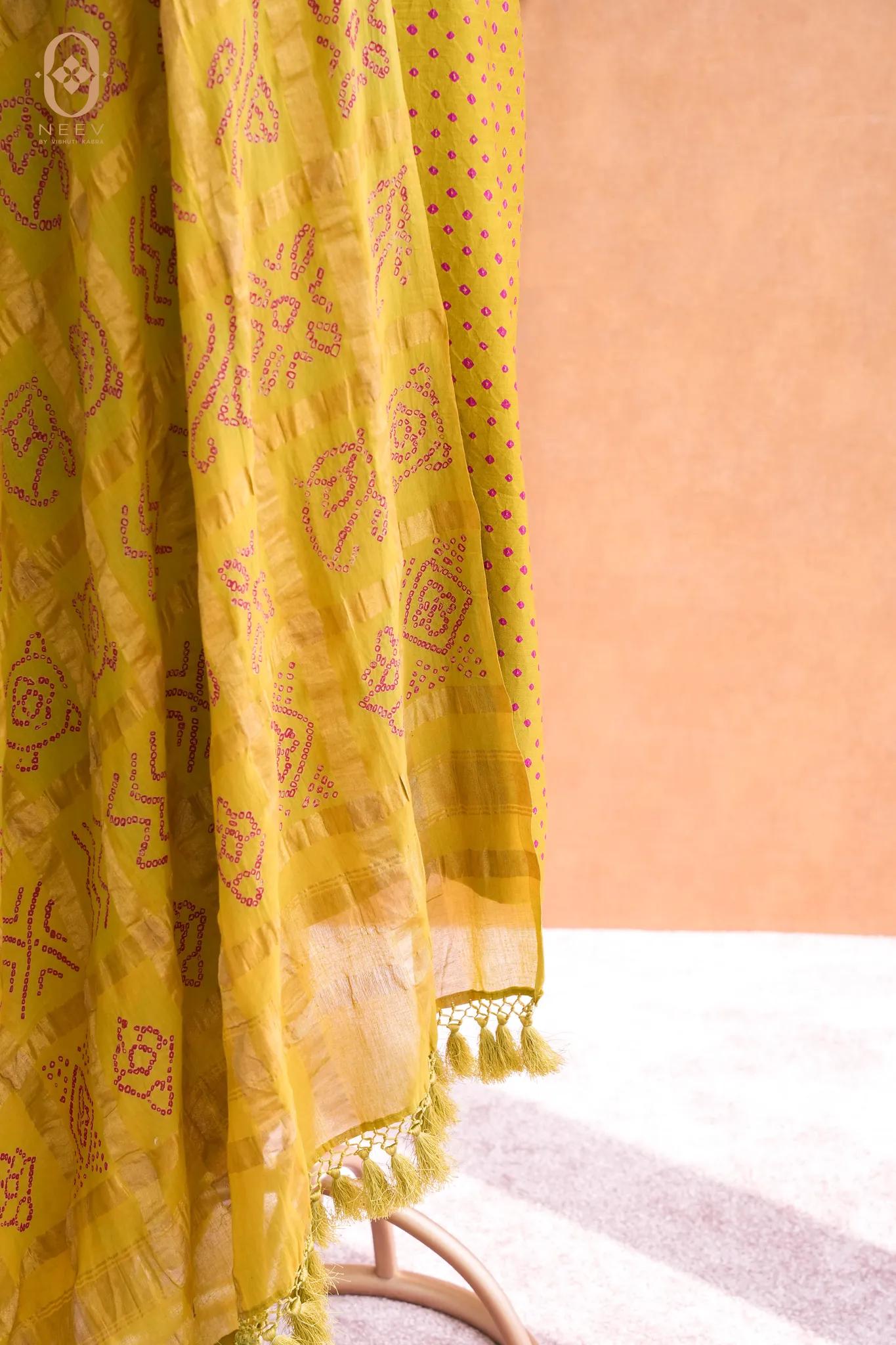 Katan Silk Bandhani Suit Set
