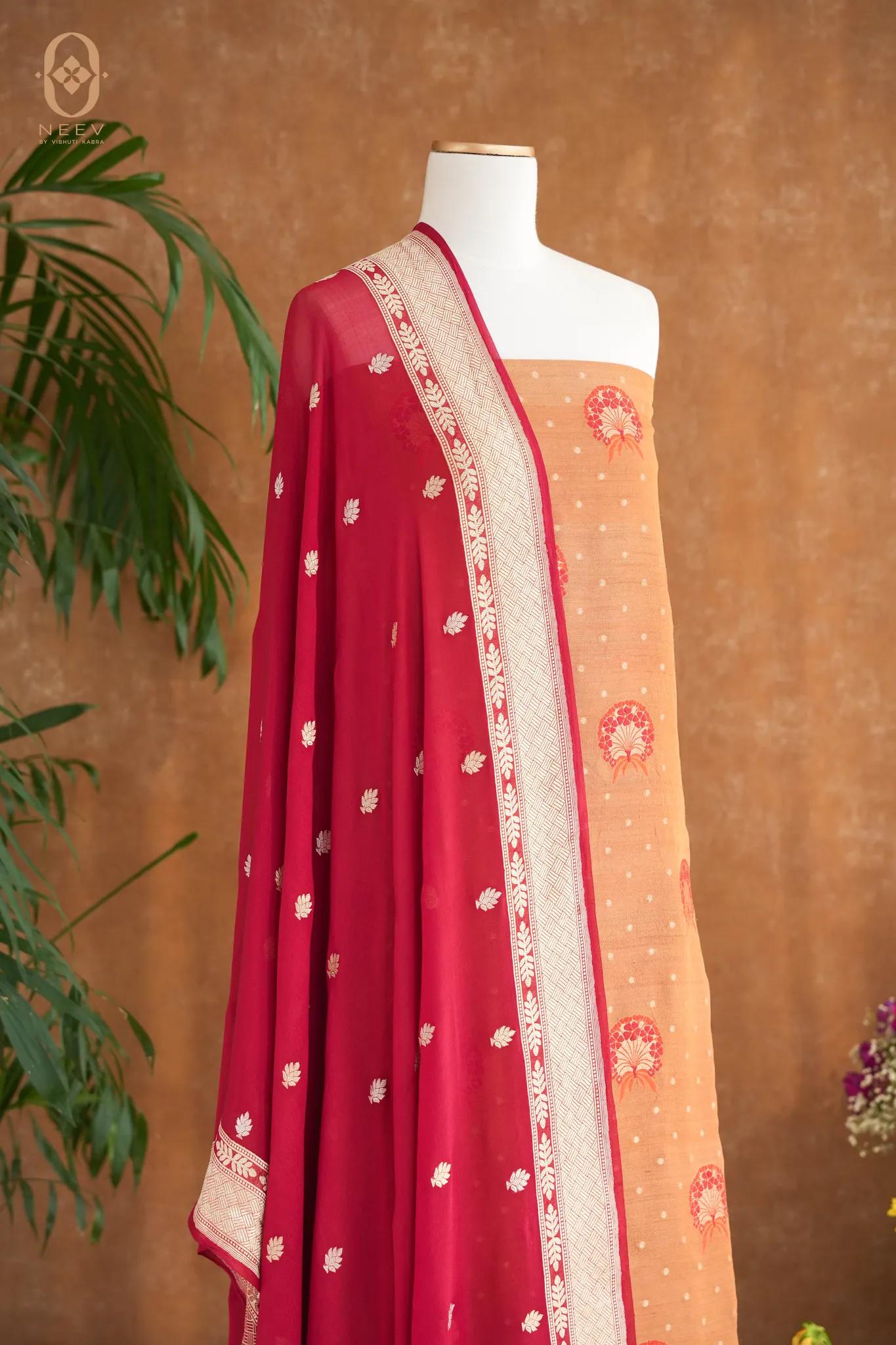Munga Tassar Meenakari Suit Set