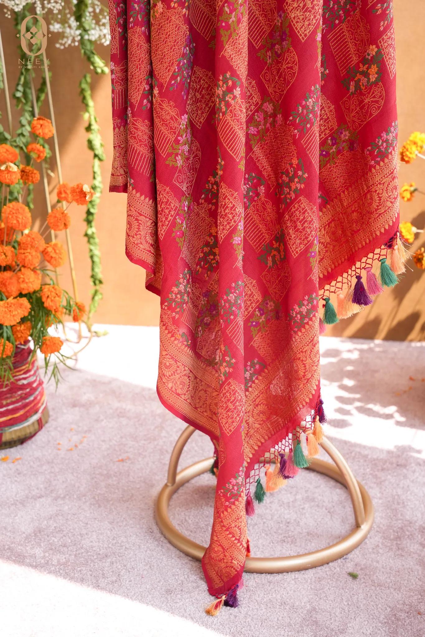 Munga Silk Meenakari Dupatta