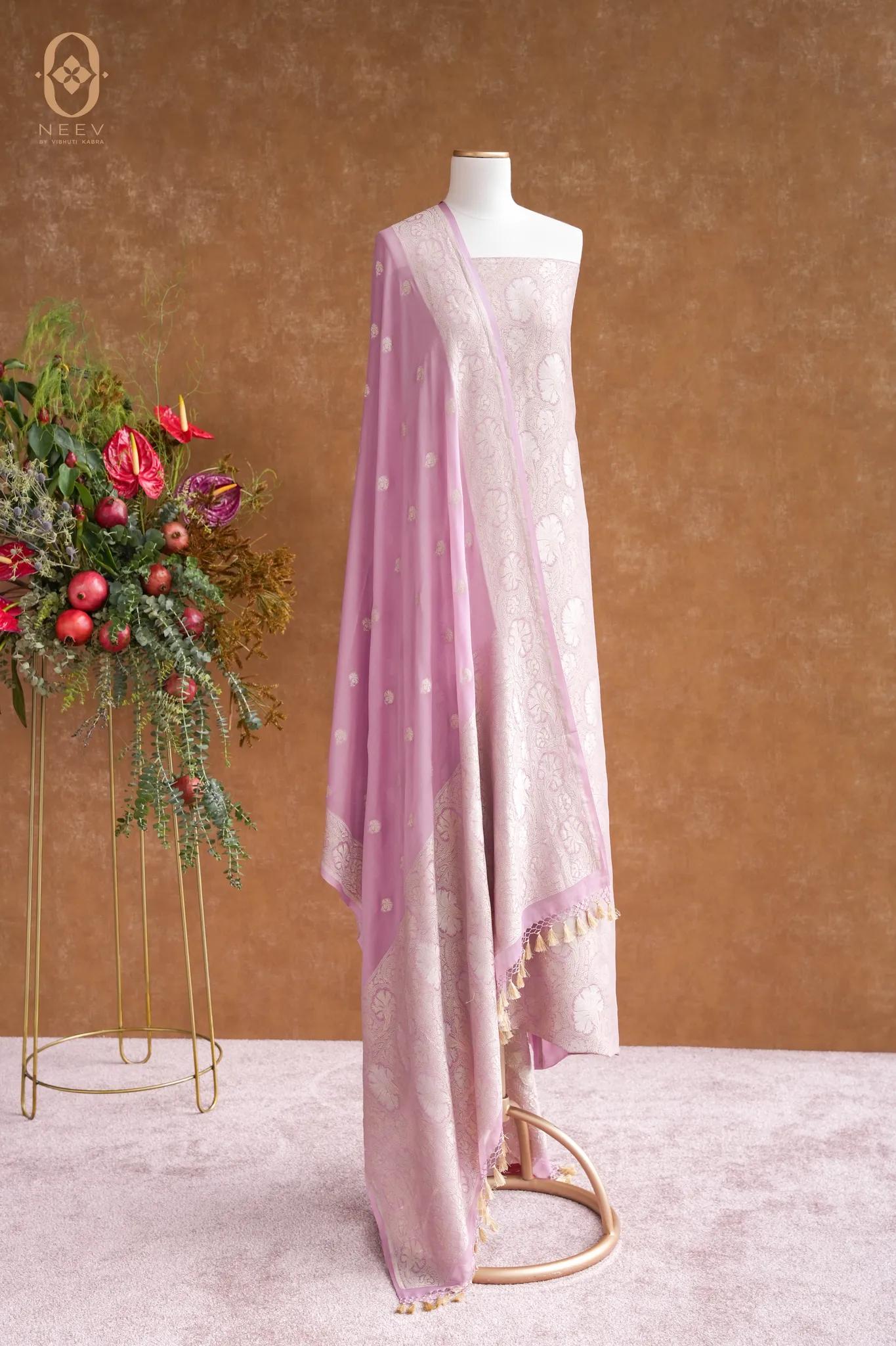 Georgette Brocade Suit Set