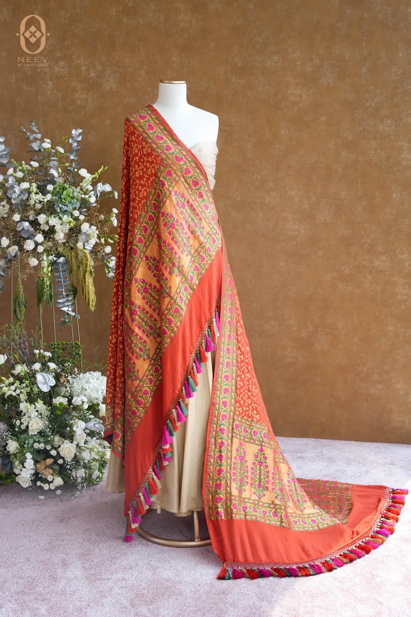 Georgette Jaal Paithani Dupatta