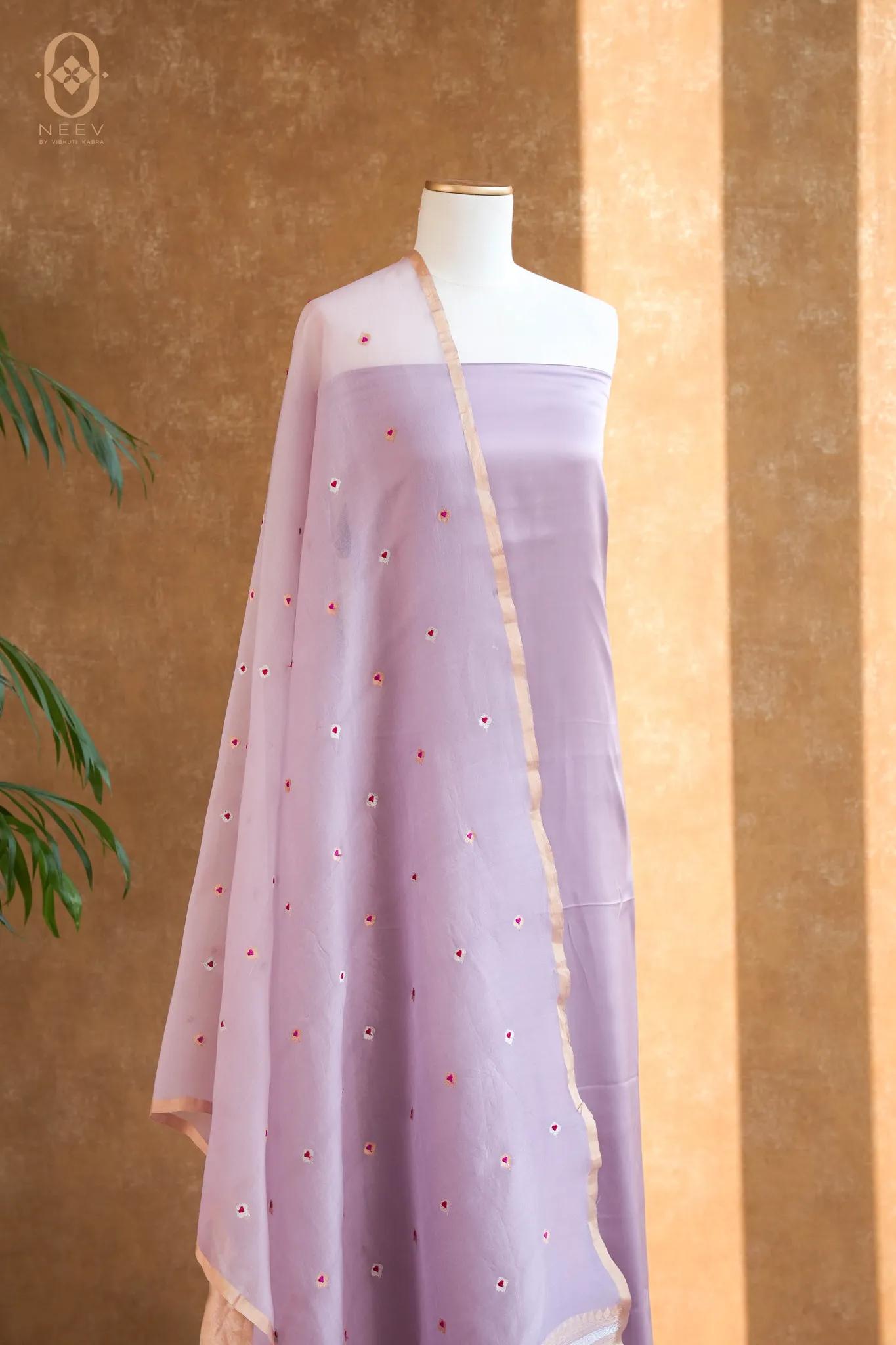 Fire Fly Mauve Pink Satin Suit Set