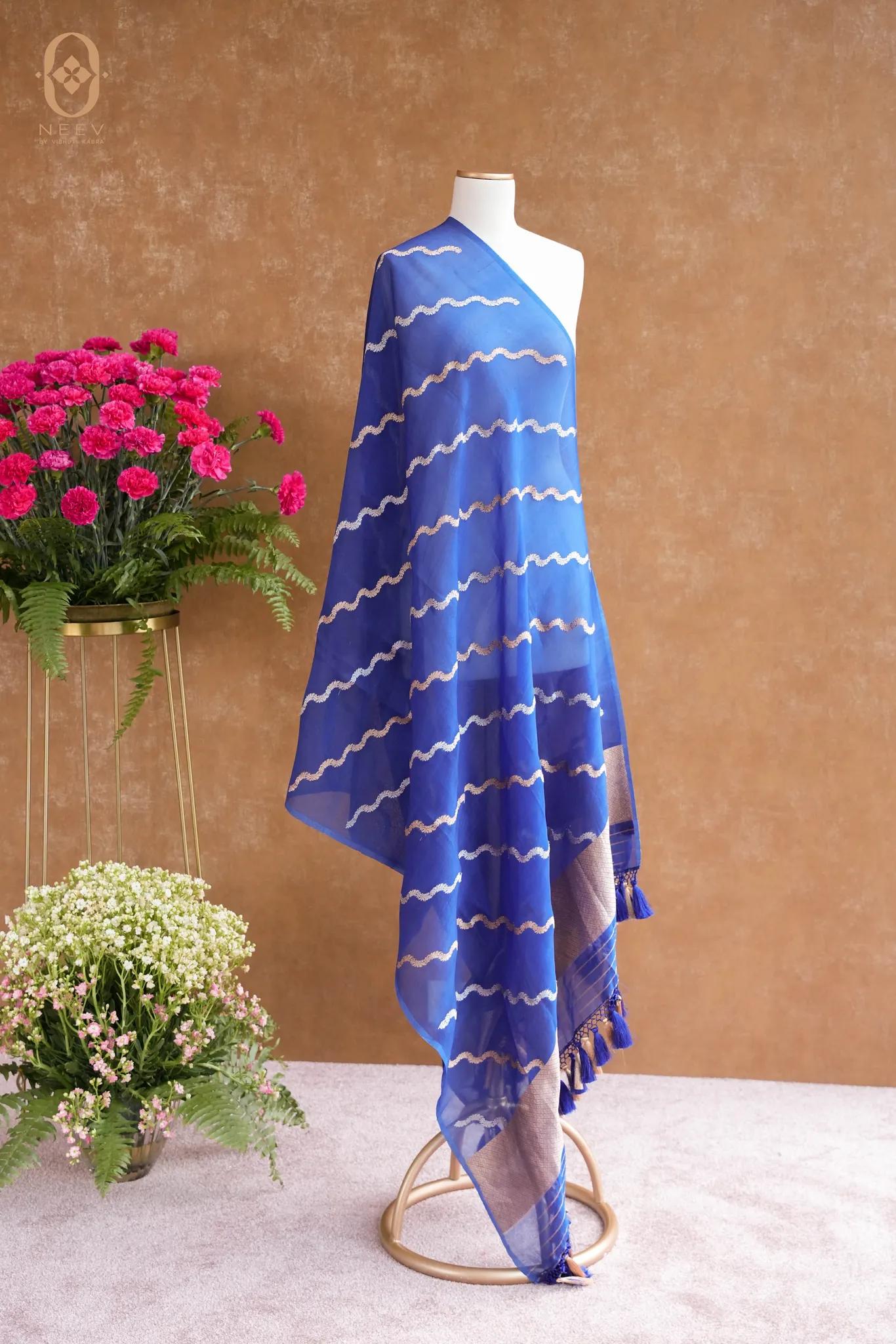 Kora Silk Stripe Dupatta