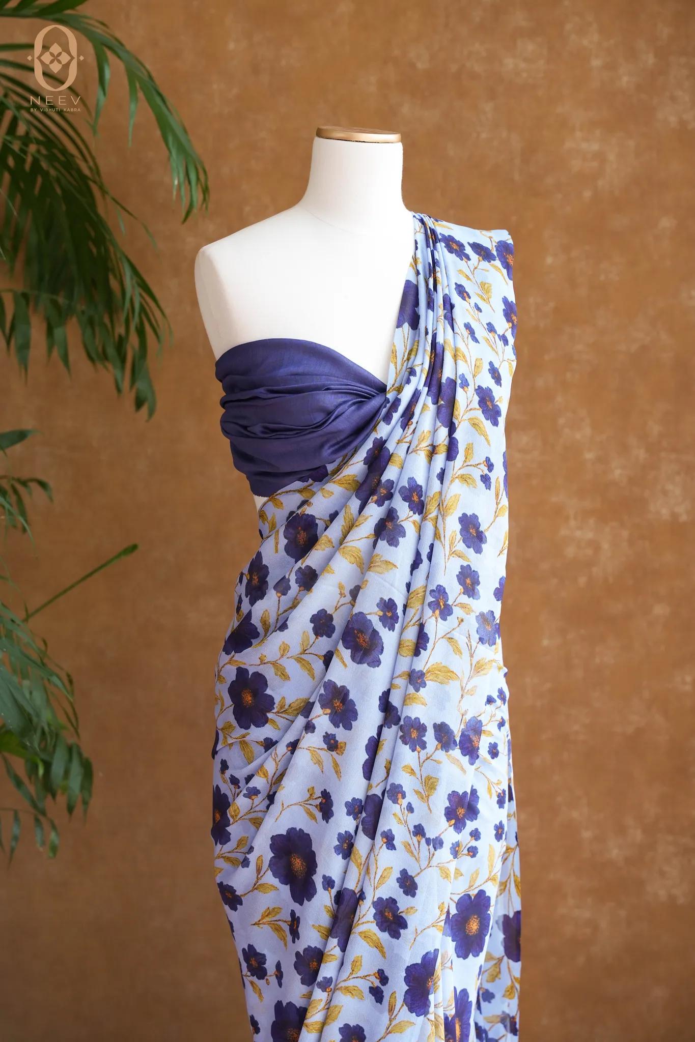 Georgette Floral Saree