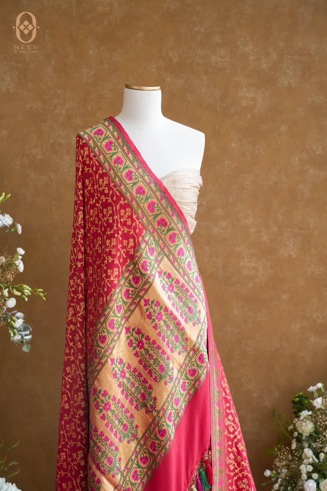 Georgette Jaal Paithani Dupatta