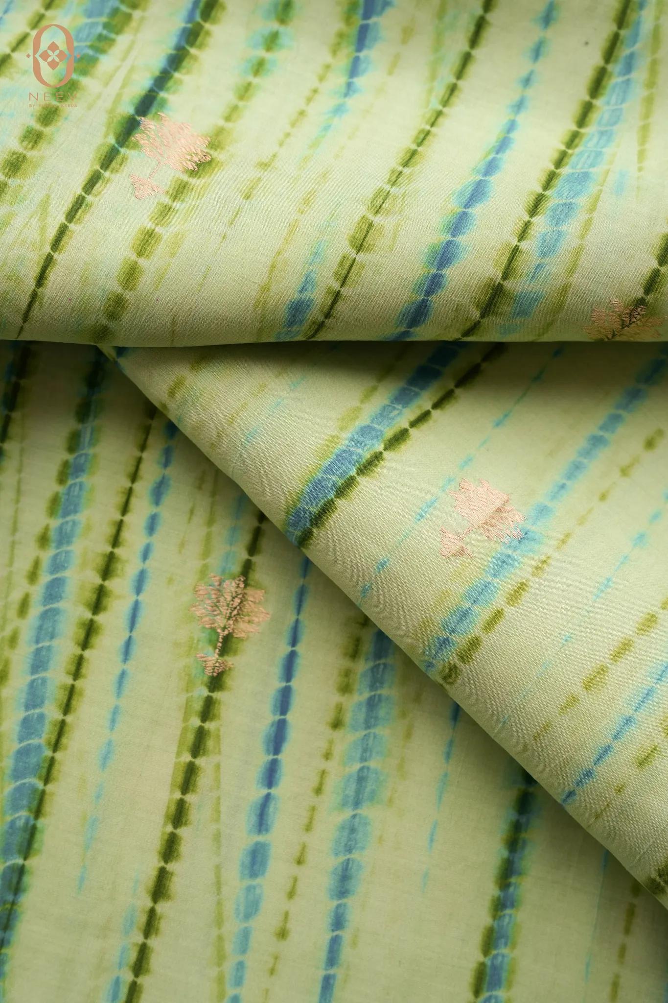 Shibori With Motif In Silk Fabric