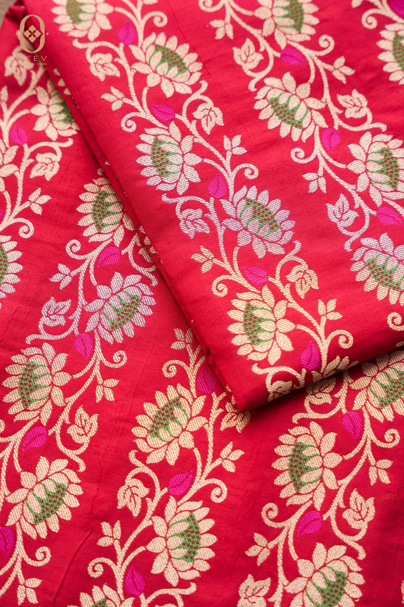 Katan Silk Rose Fabric