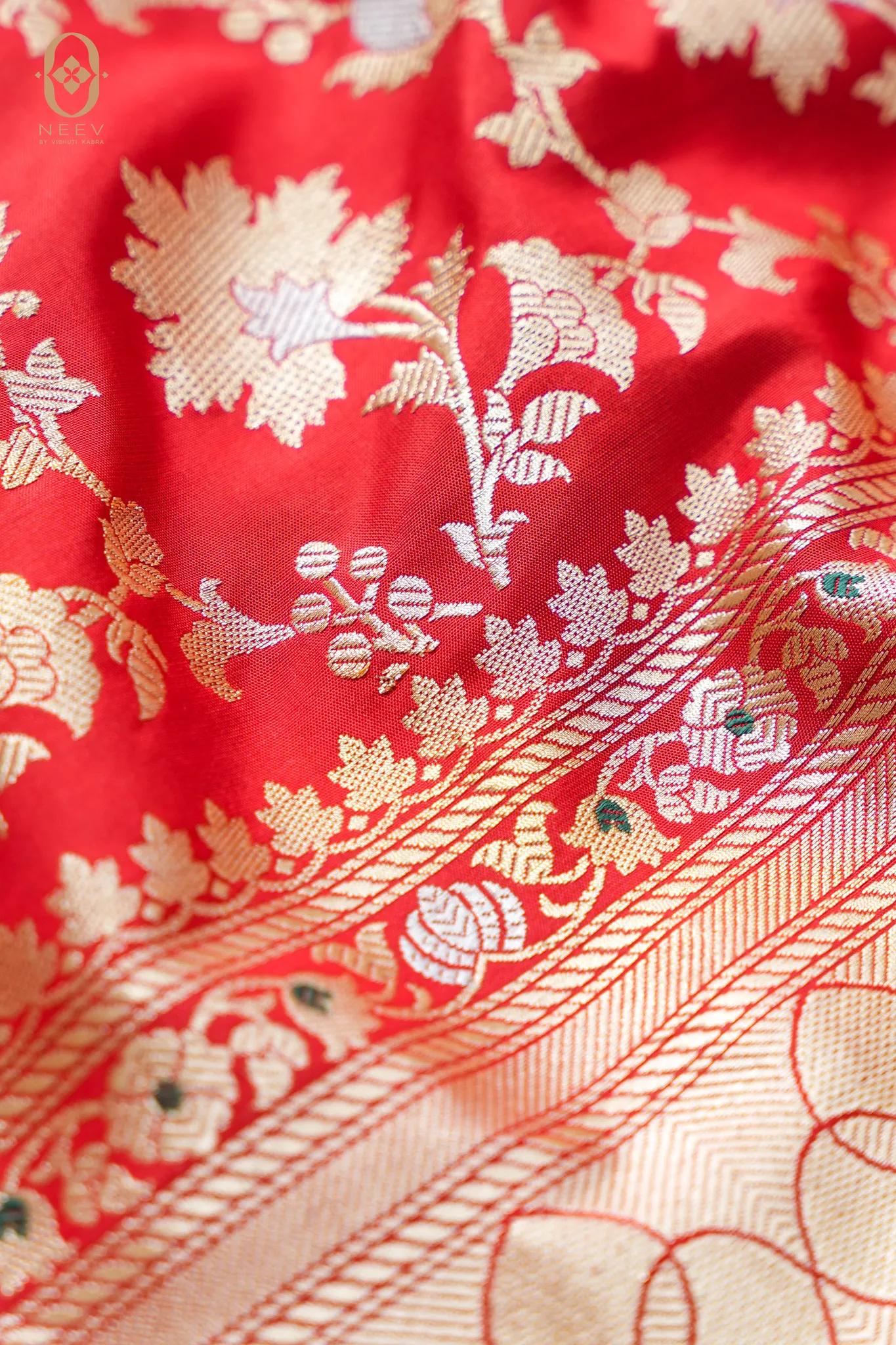 The Neev Red Dupatta