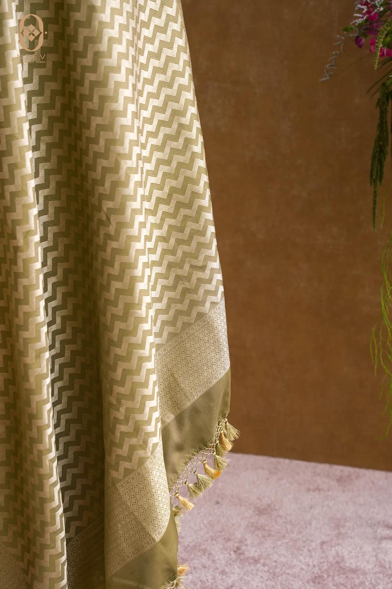 Katan Silk Zig Zag Dupatta