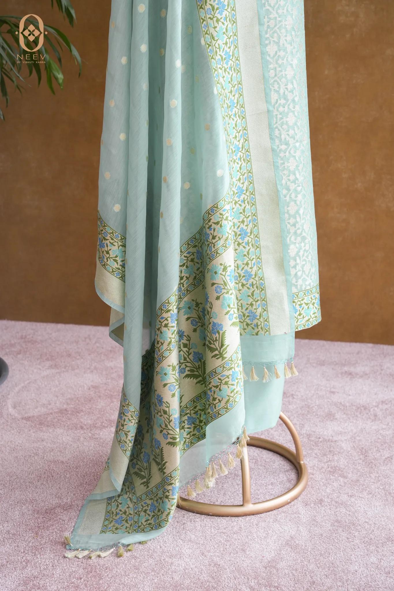 Kora Silk Meenakari Suit Set
