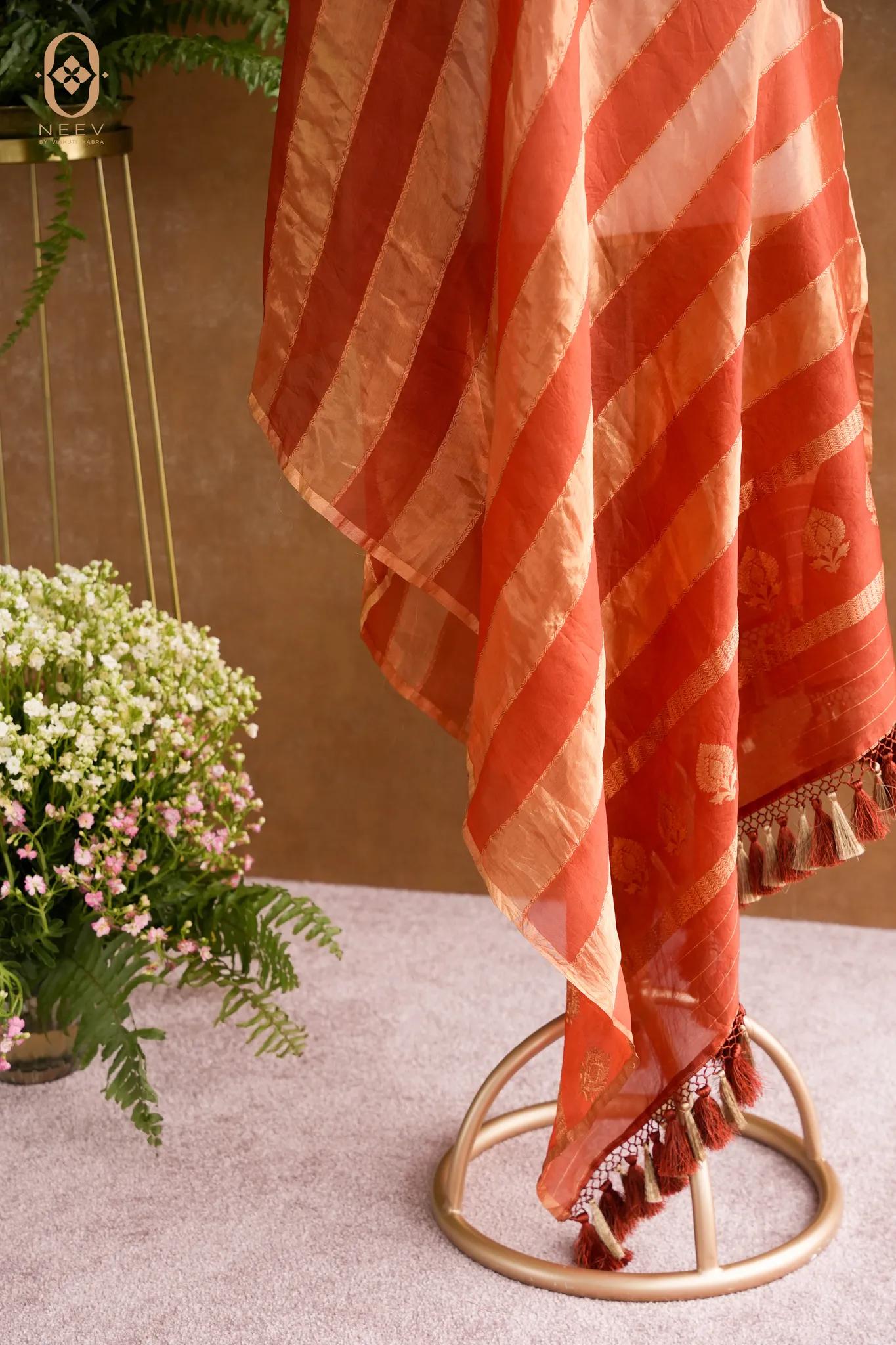Kora Silk Stripe Dupatta