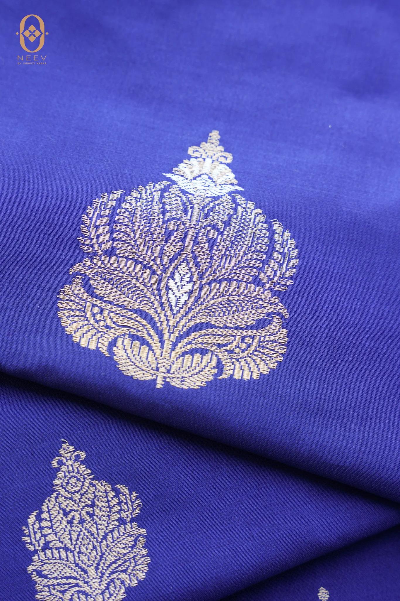 Premium Katan Silk with Sona & Rupa Fabric