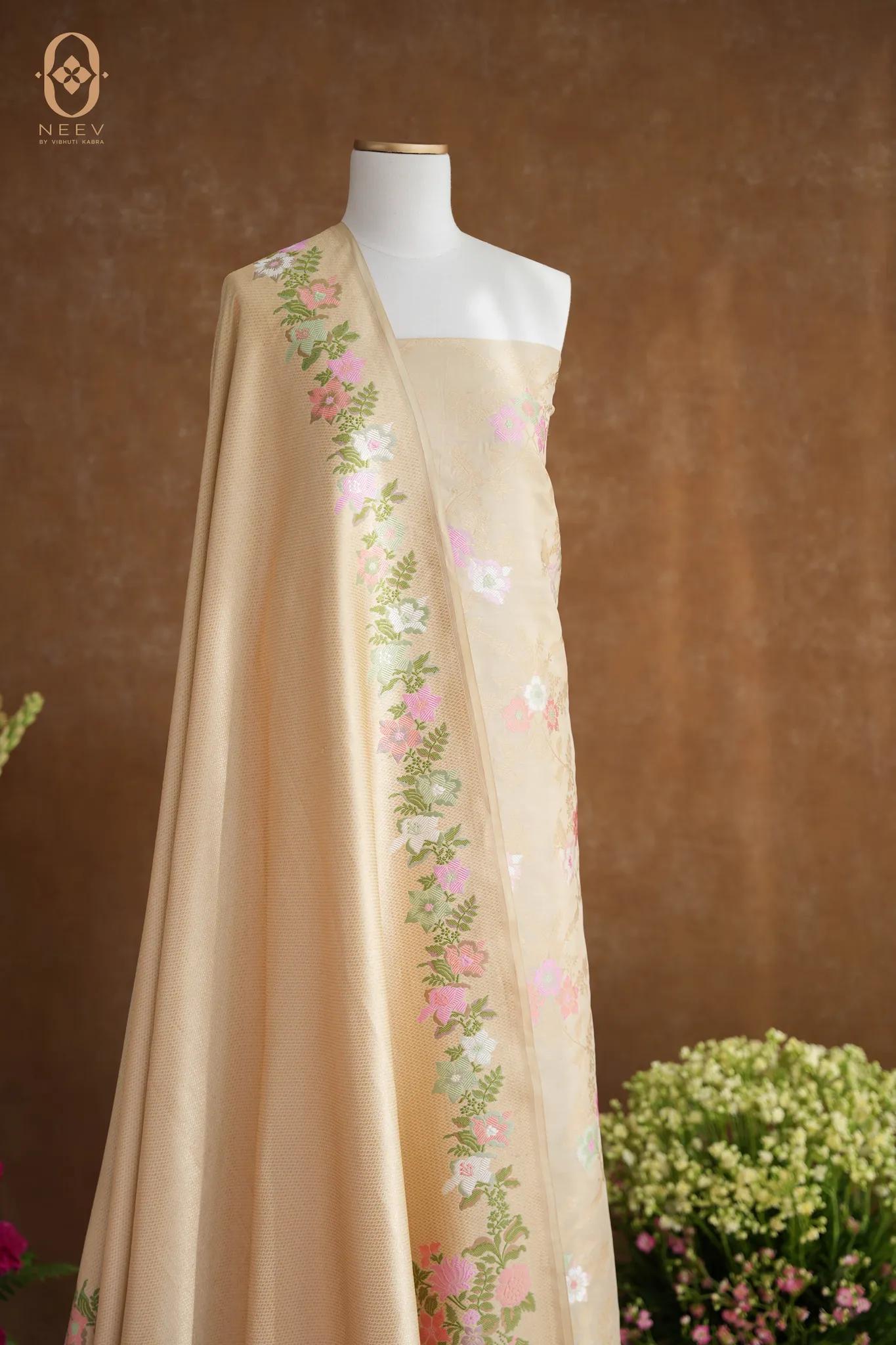 Premium Katan Silk Jaal Suit Set