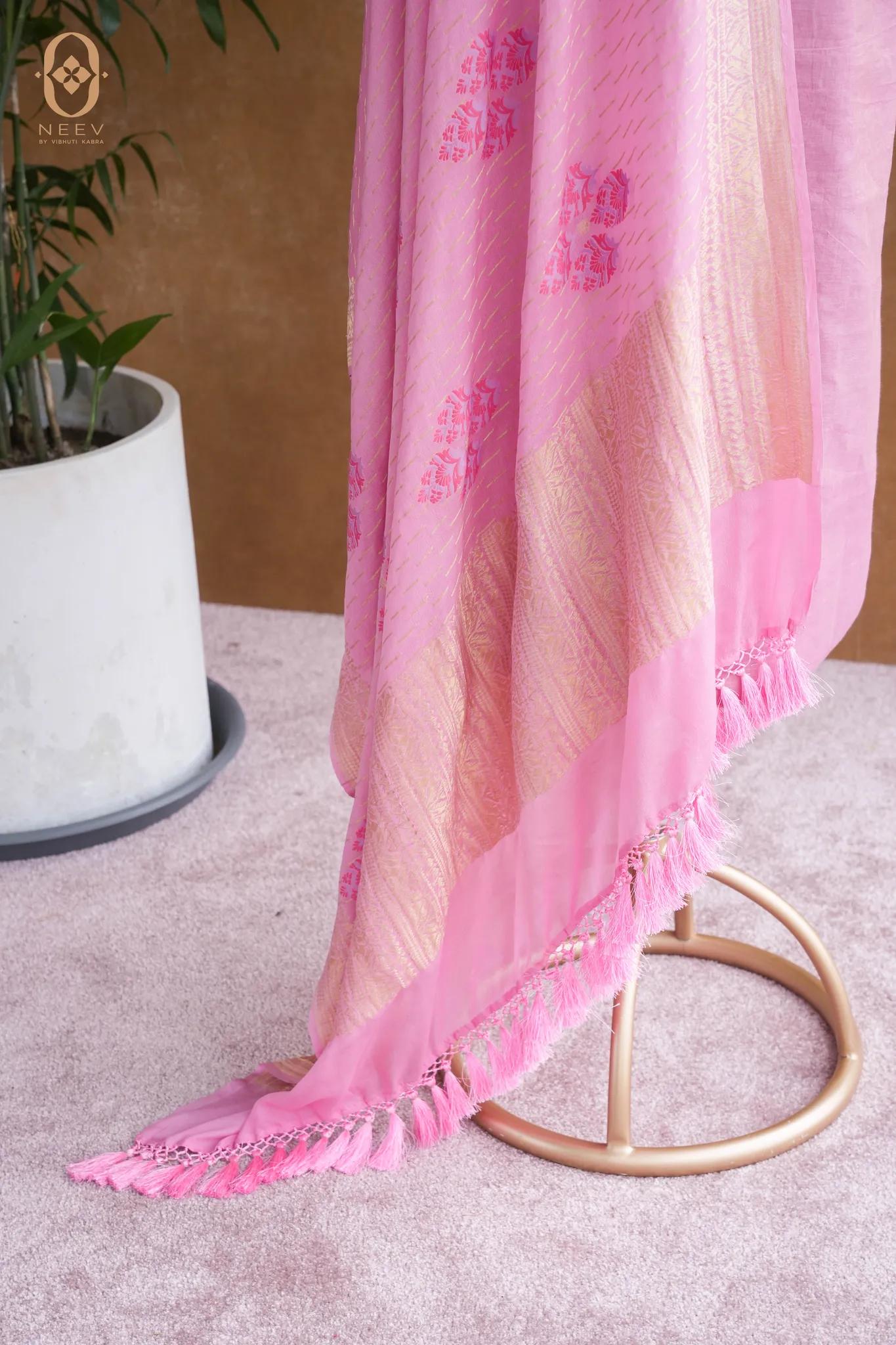 Multi Meenakari Munga Silk Suit Set