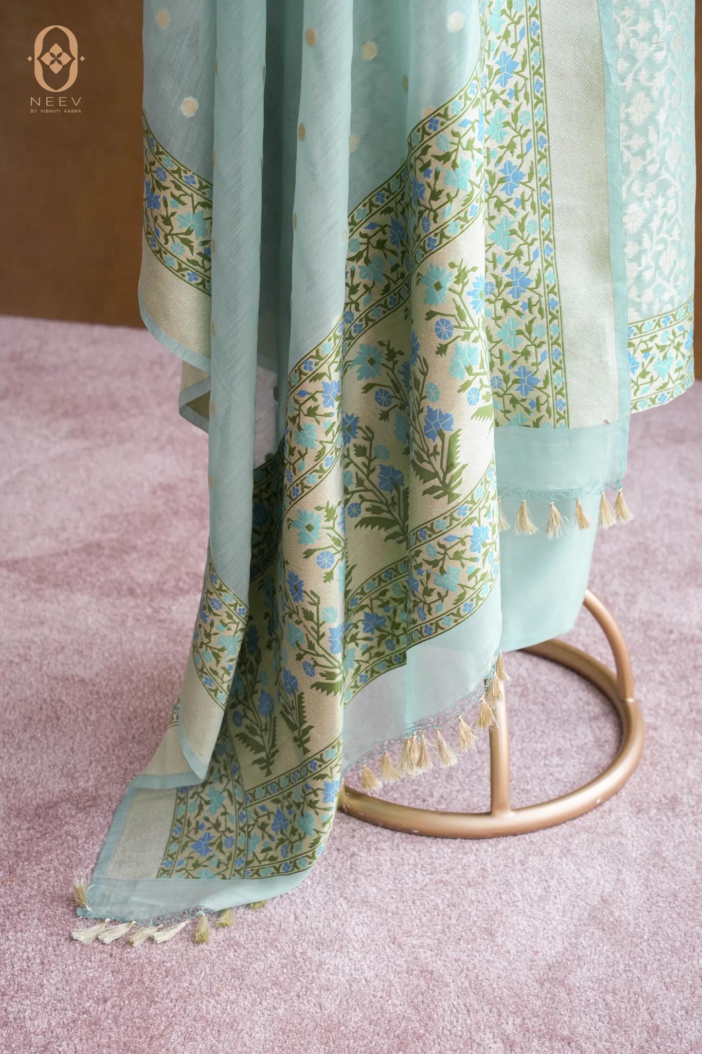 Kora Silk Meenakari Suit Set