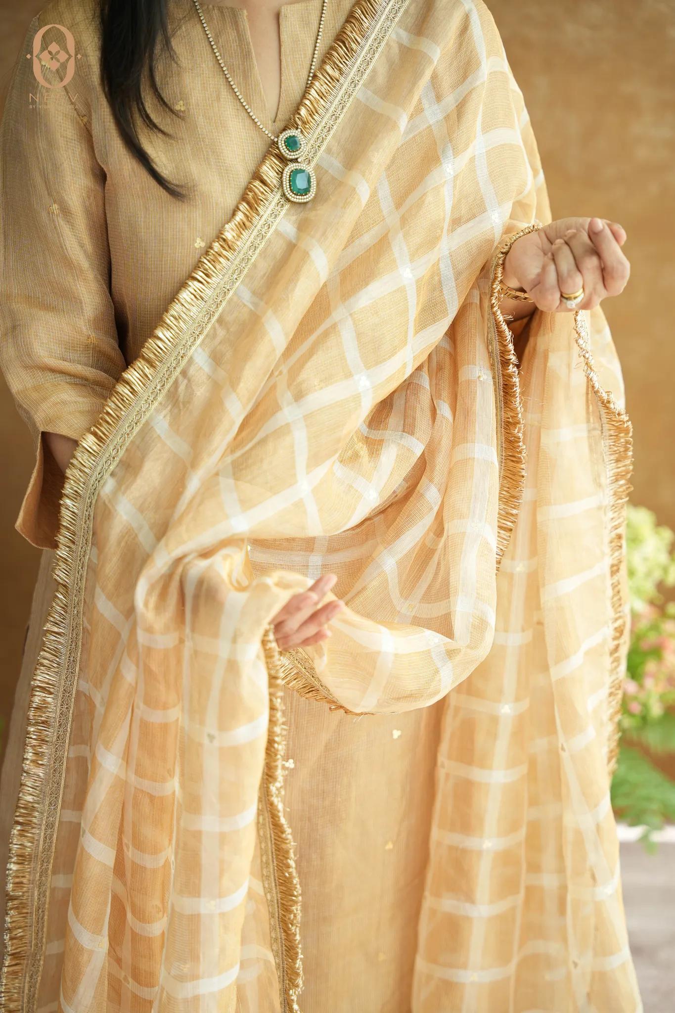 Unstitched Tissue Silk Suit Set