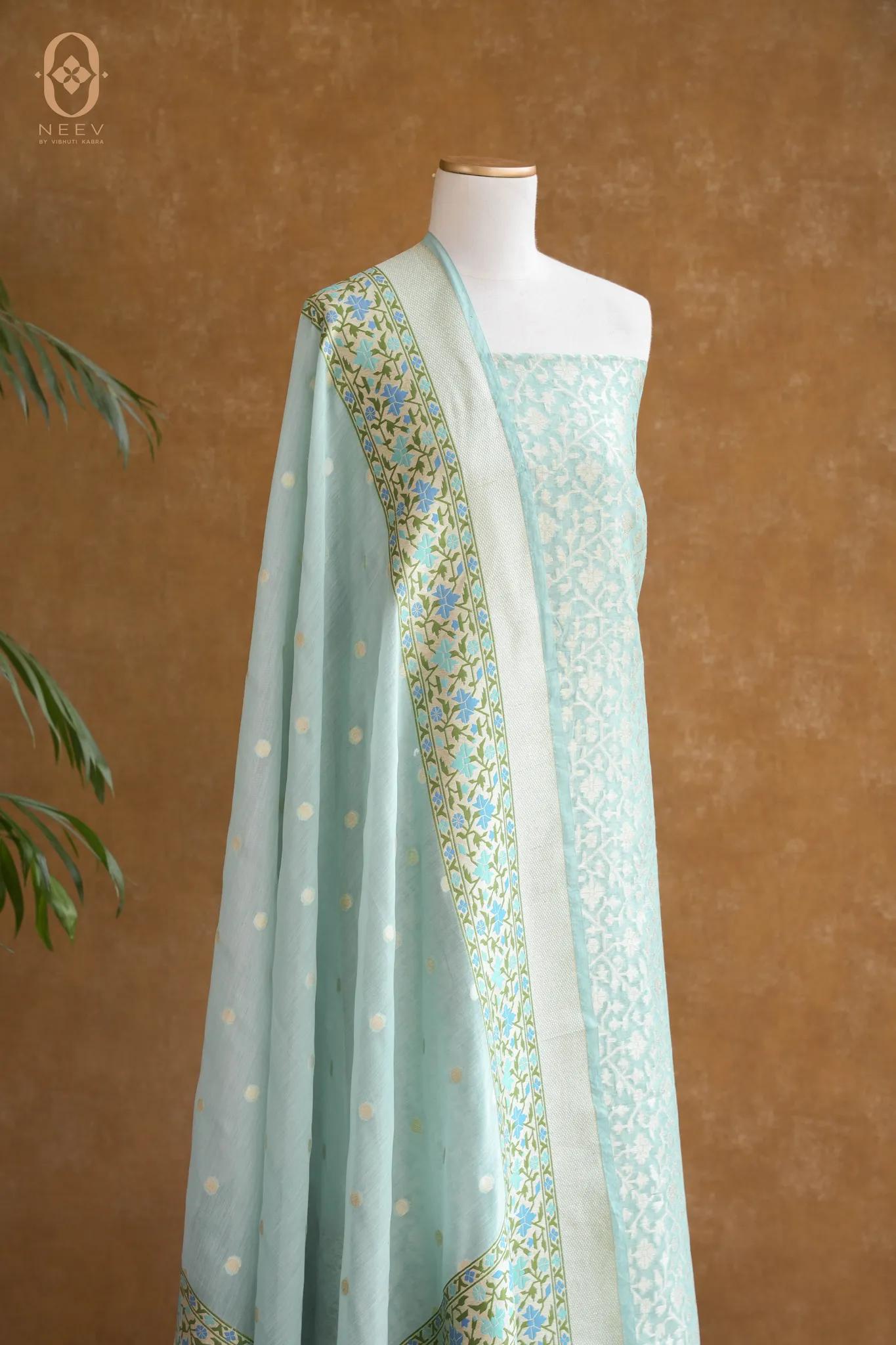 Kora Silk Meenakari Suit Set