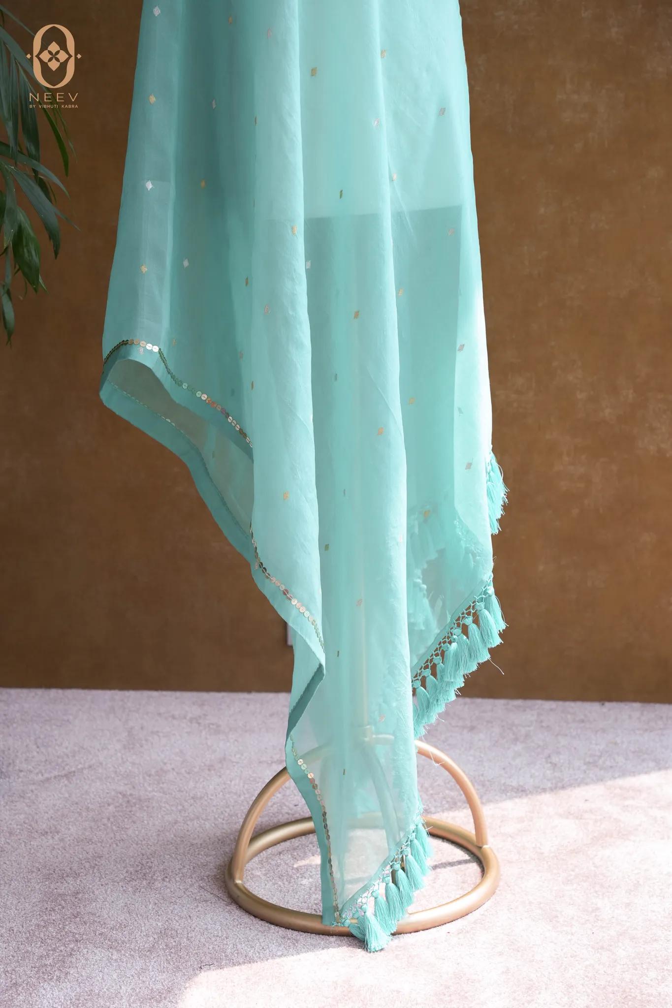 Kora Silk Handwork Dupatta