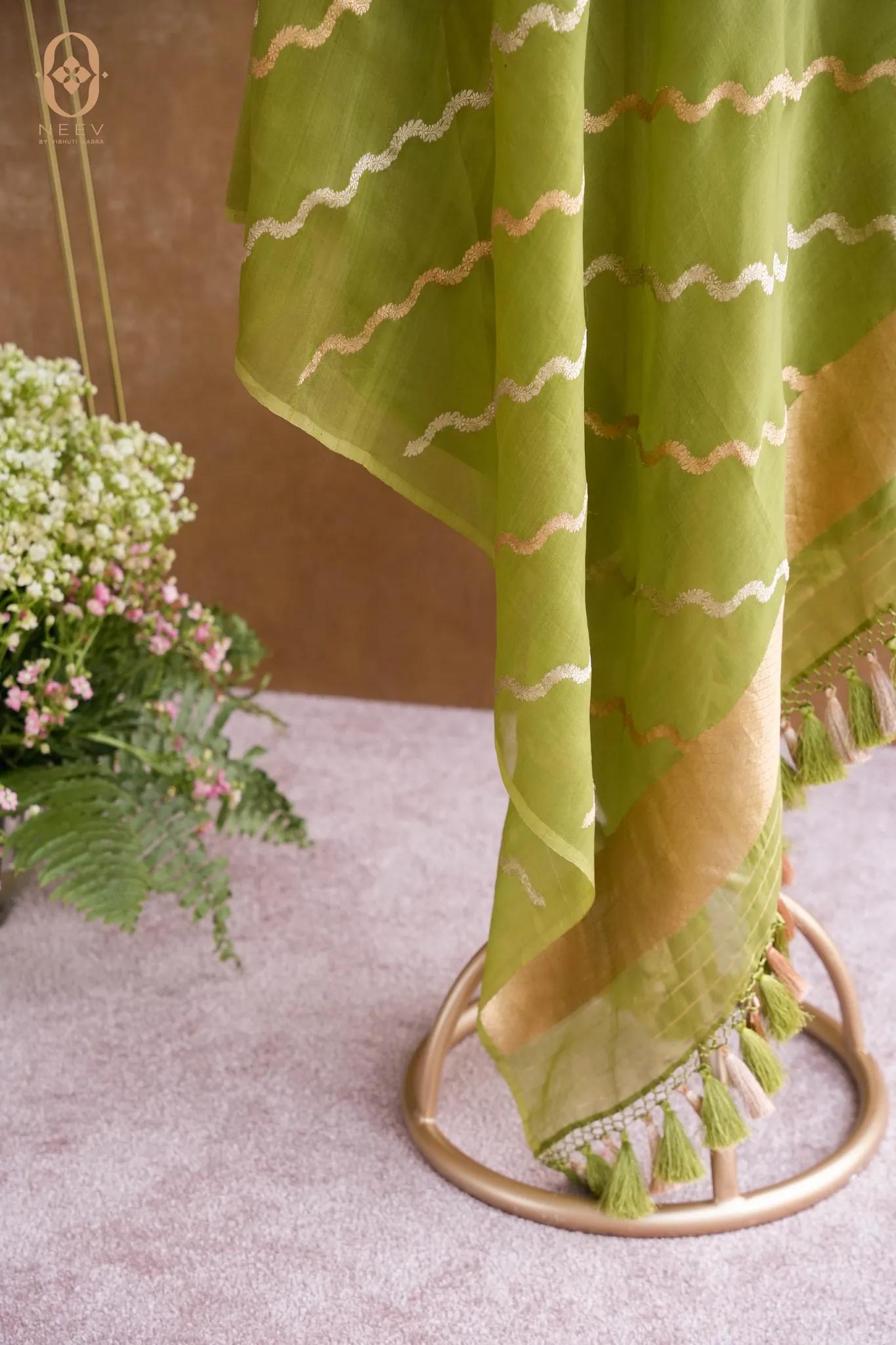 Kora Silk Stripe Dupatta