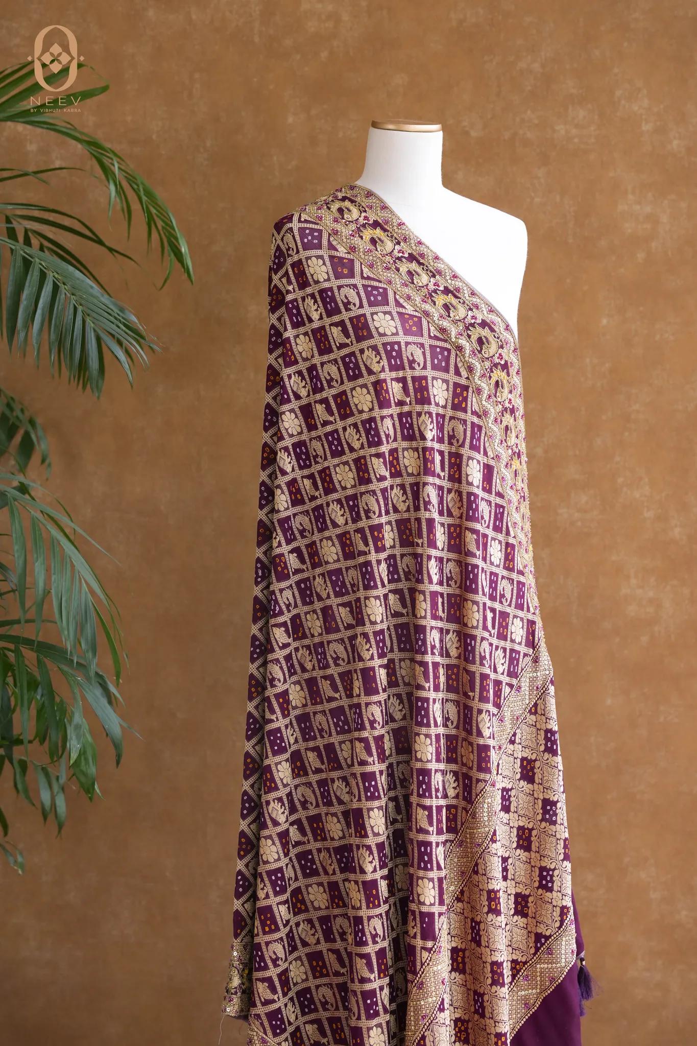 Bandhani Georgette Handwork Dupatta