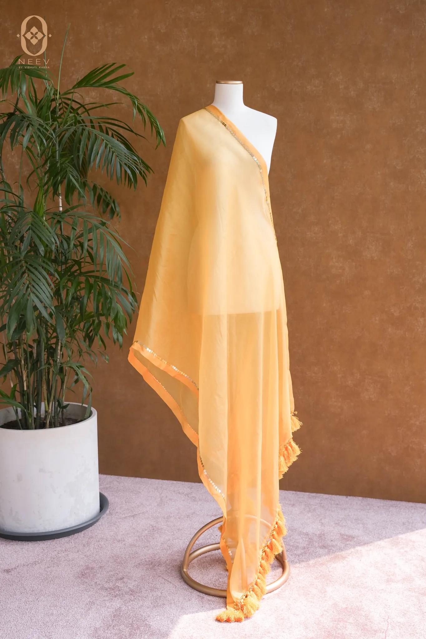 Kora Silk Handwork Dupatta