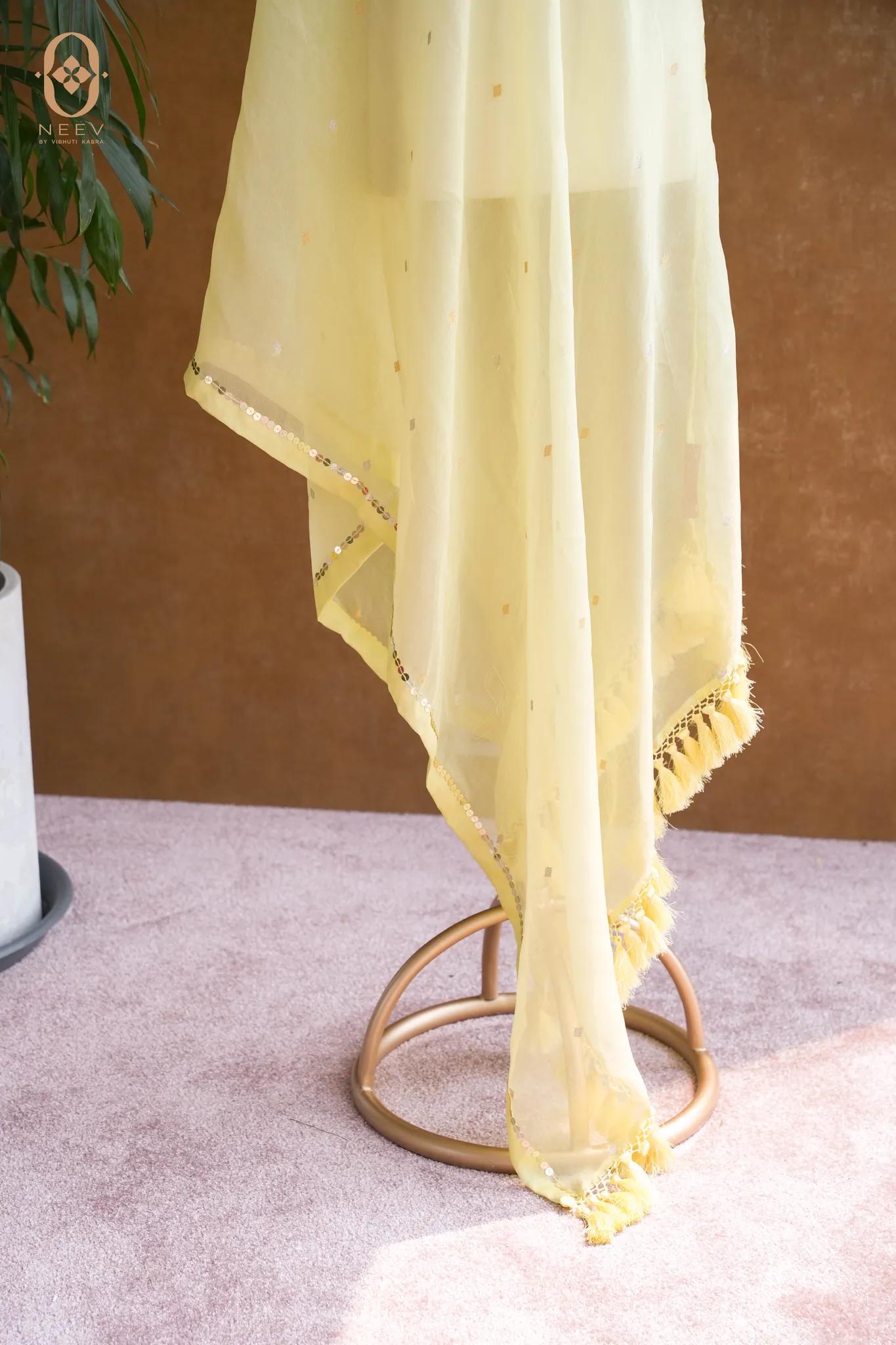 Kora Silk Handwork Dupatta