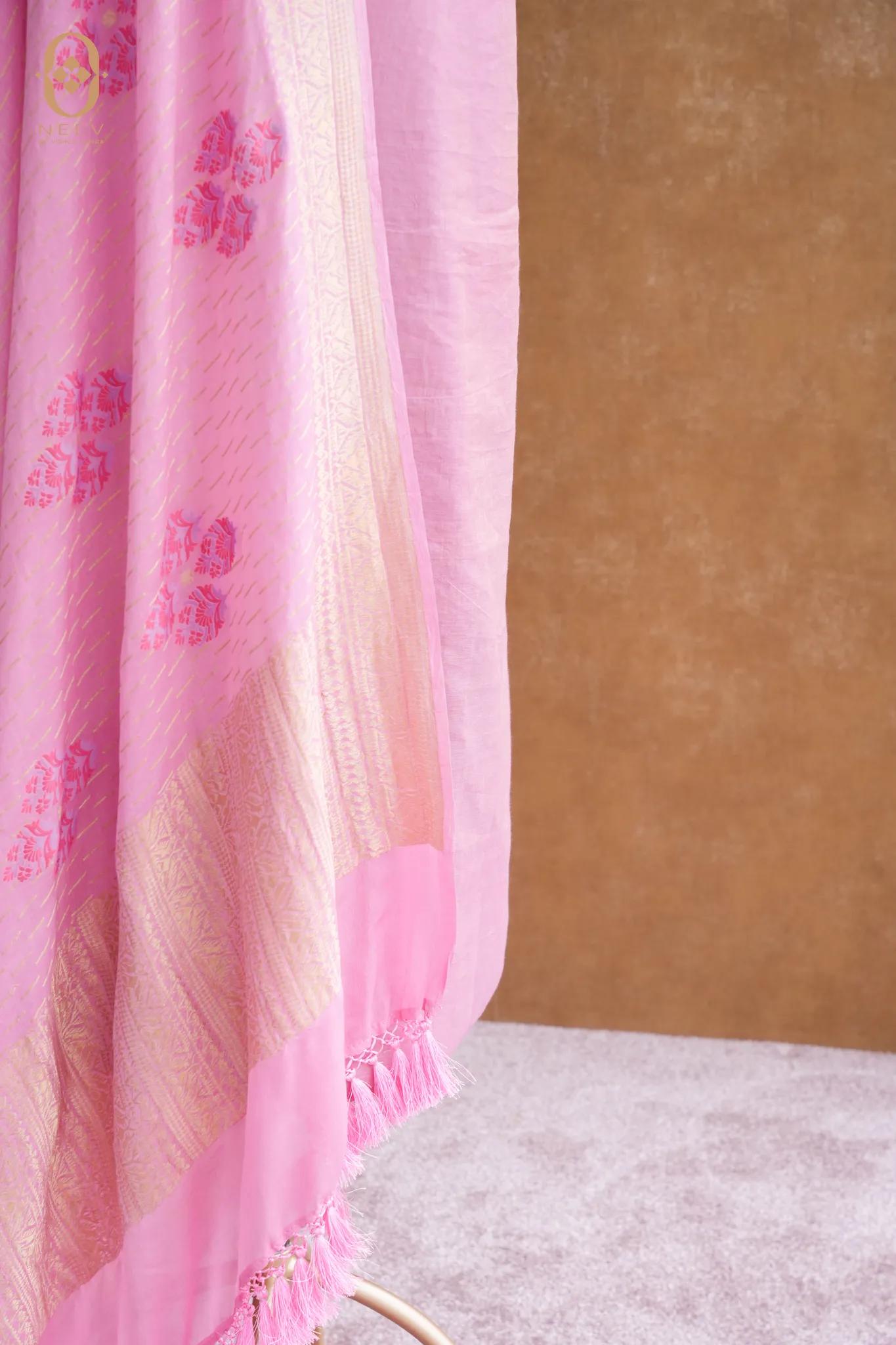 Multi Meenakari Munga Silk Suit Set