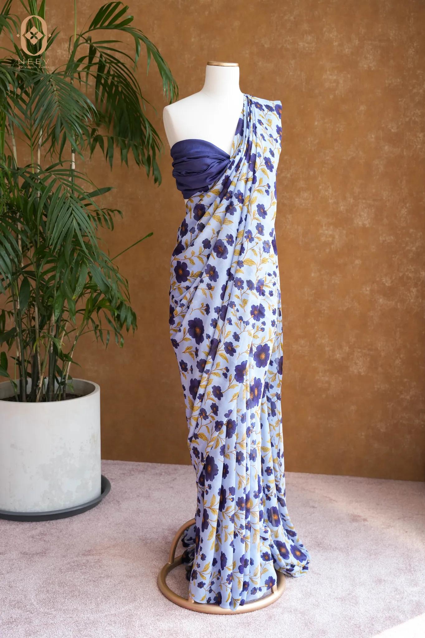Georgette Floral Saree