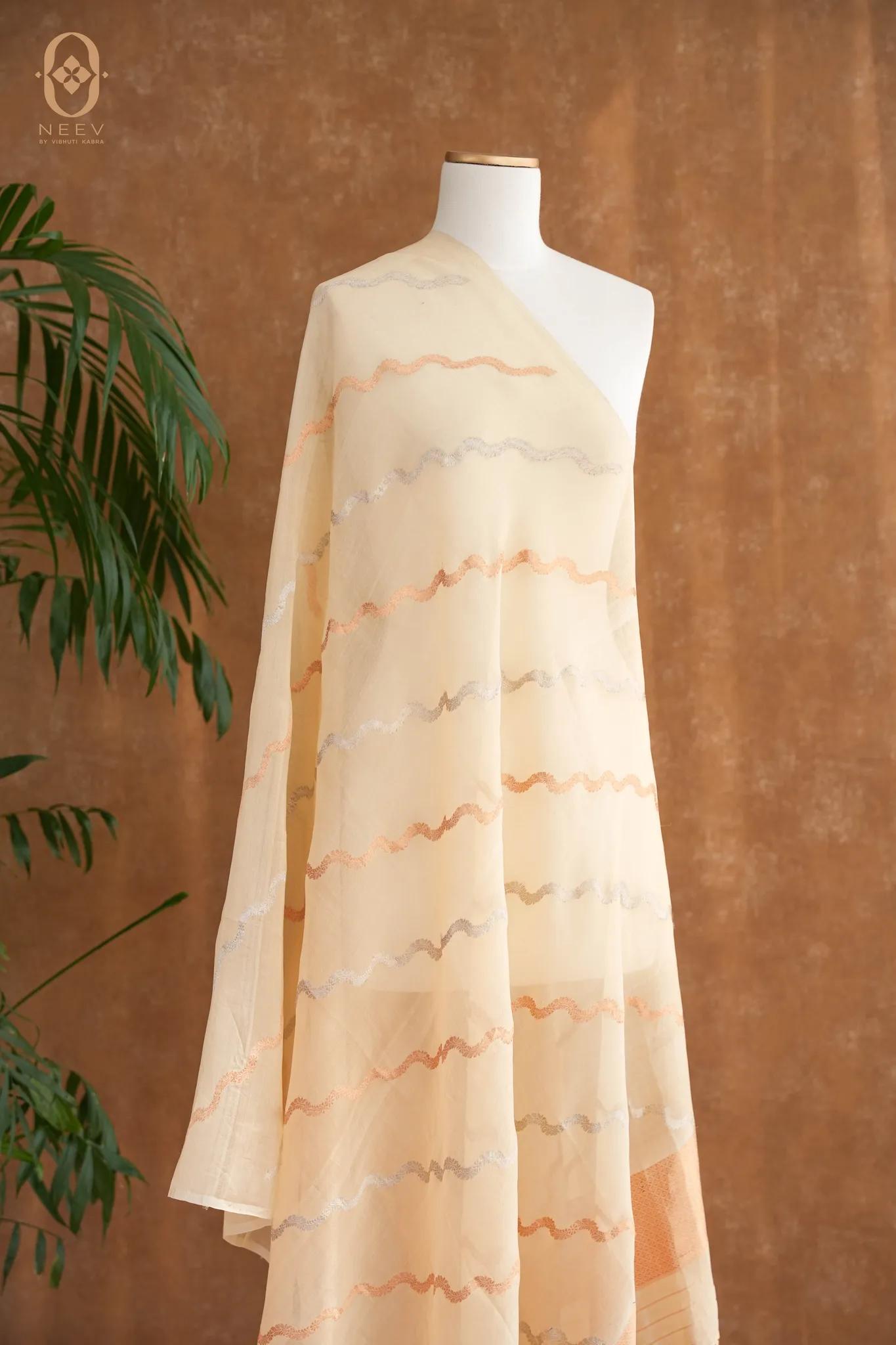 Kora Silk Stripe Dupatta