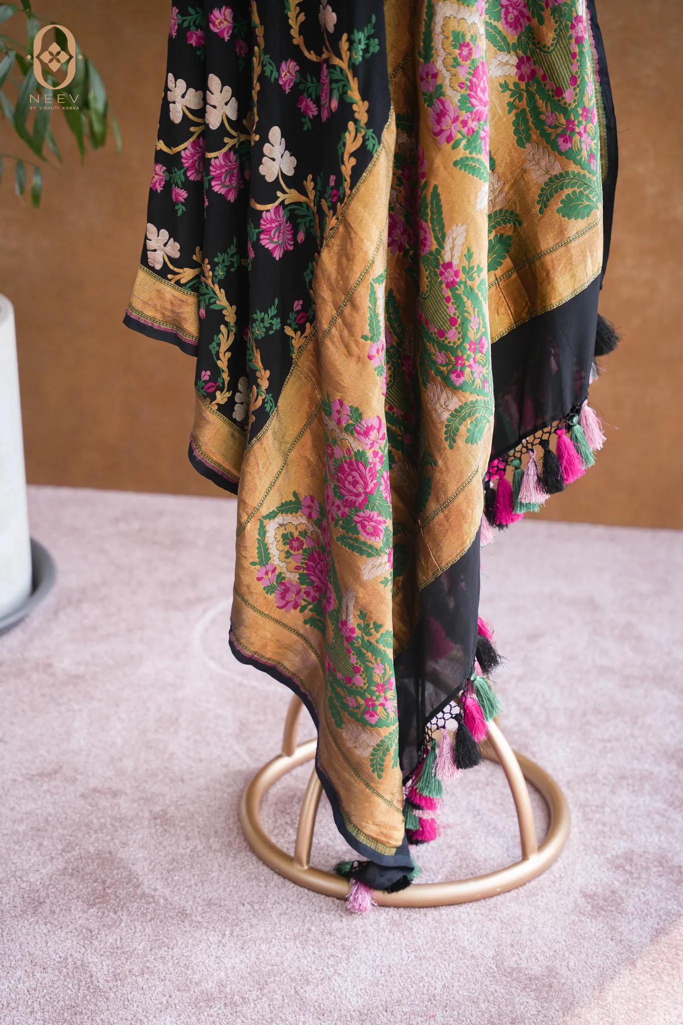 Georgette Jaal Paithani Dupatta