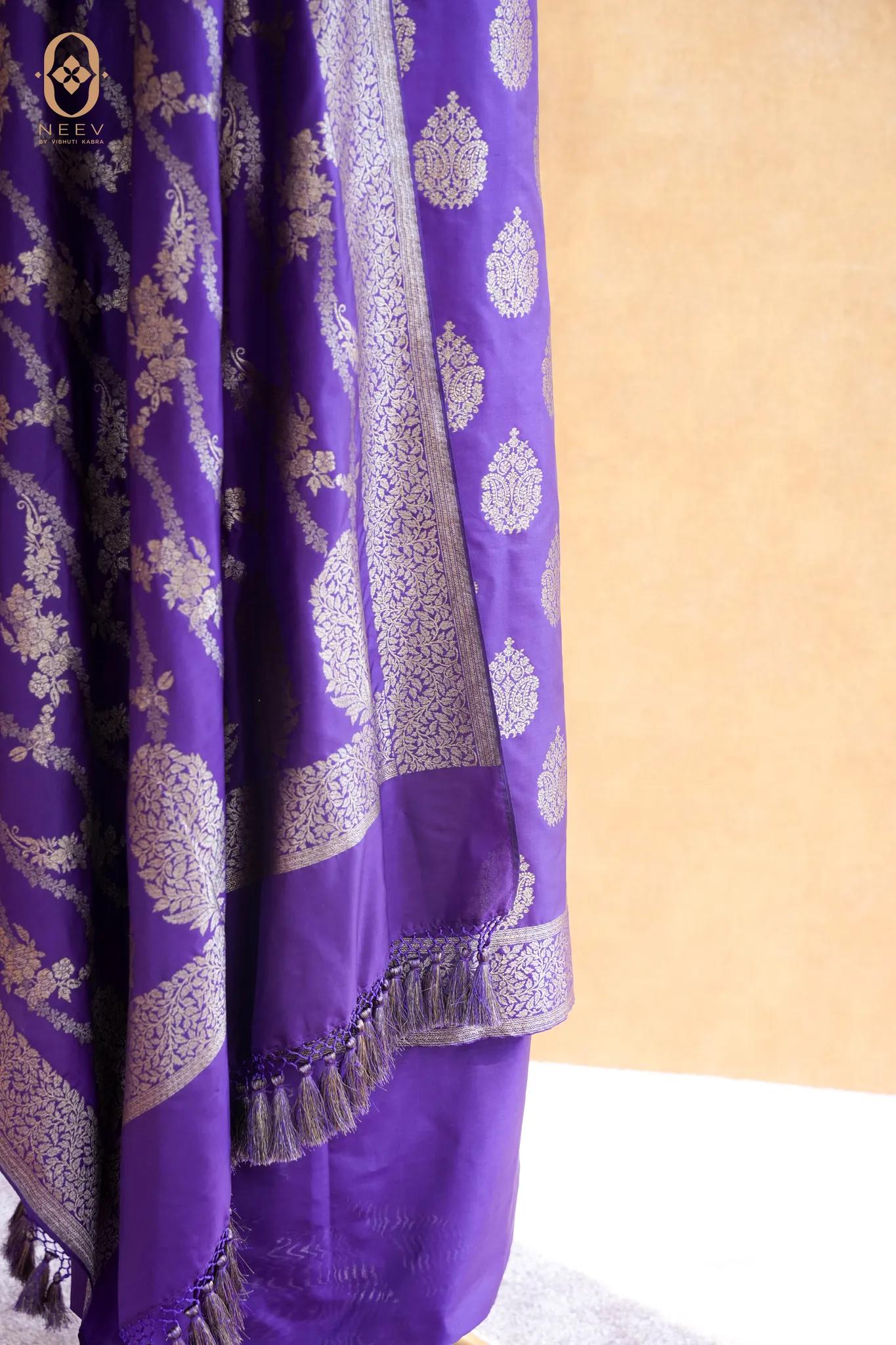 Katan Silk Antique Zari Suit Set