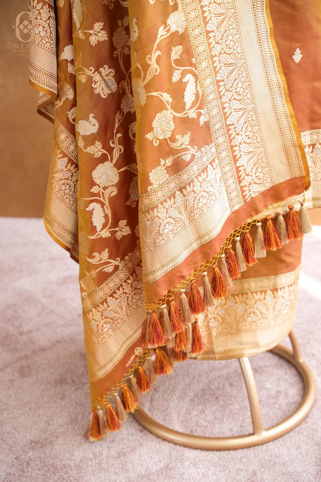 Dual Tone Katan Silk Suit Set
