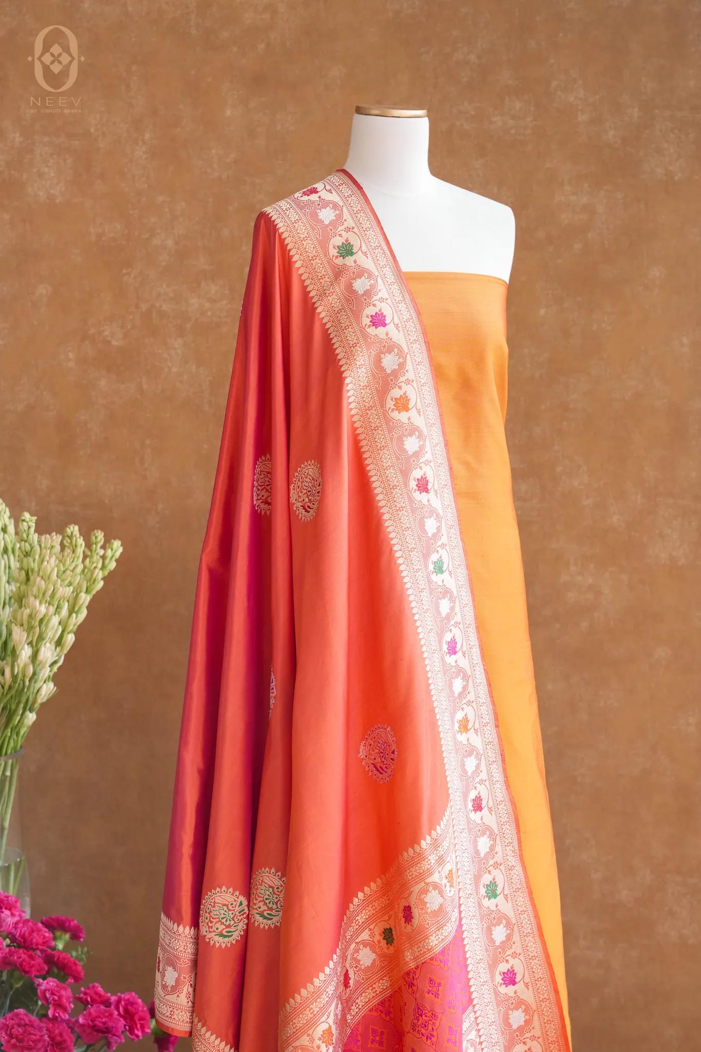 Dual Tone Katan Silk Suit Set