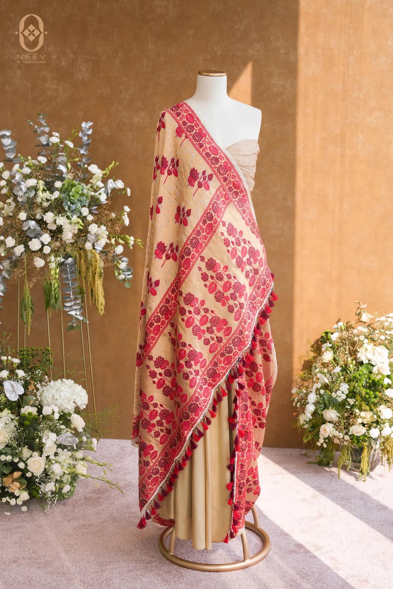 Kora Silk Multi Meenakari Dupatta
