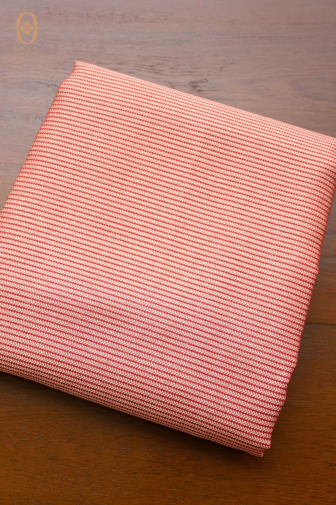 Neev Bestseller- Premium Cotton Stripe Brocade Fabric