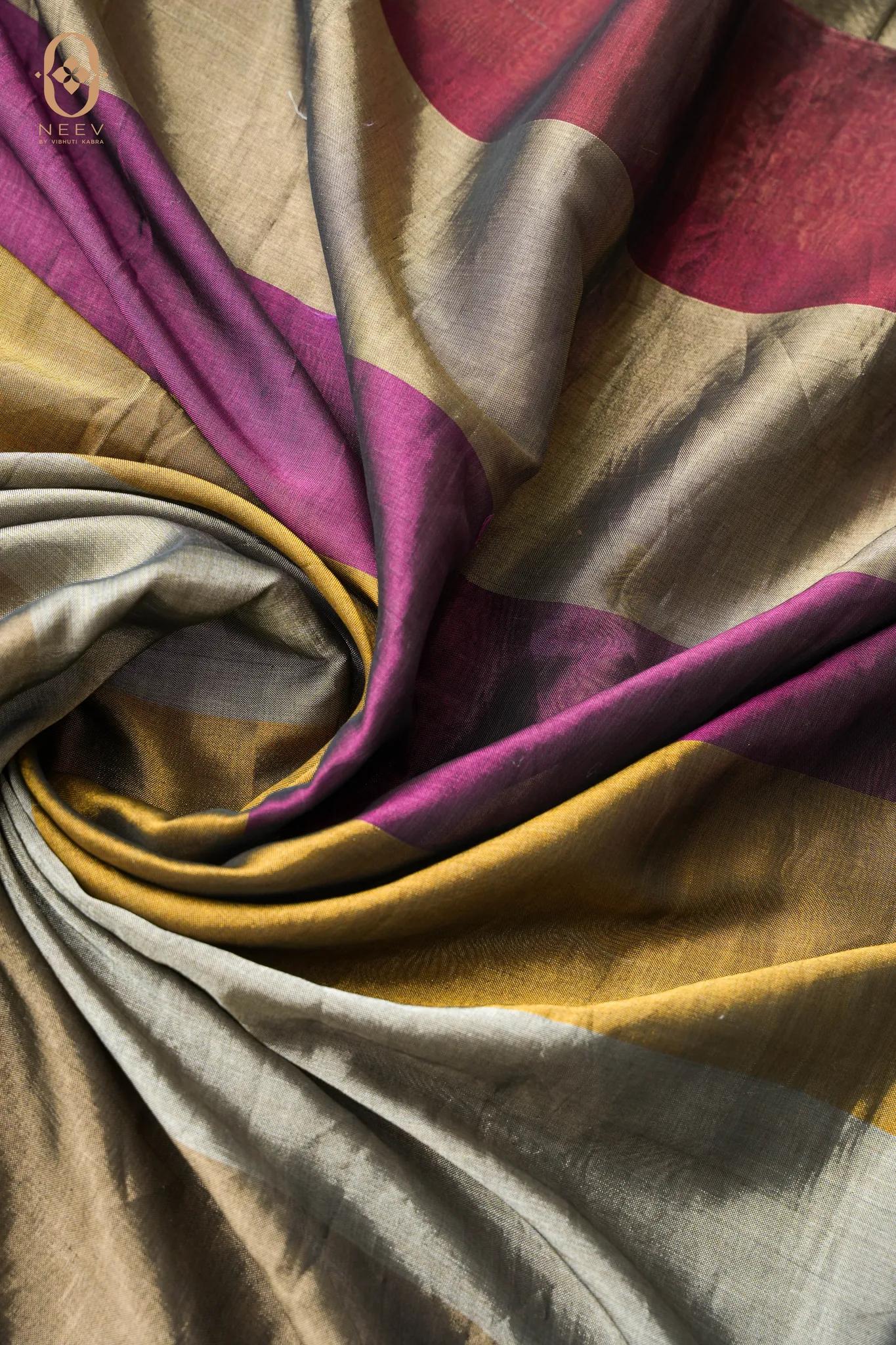 Luminous Multi-Colour Tissue Silk Fabric