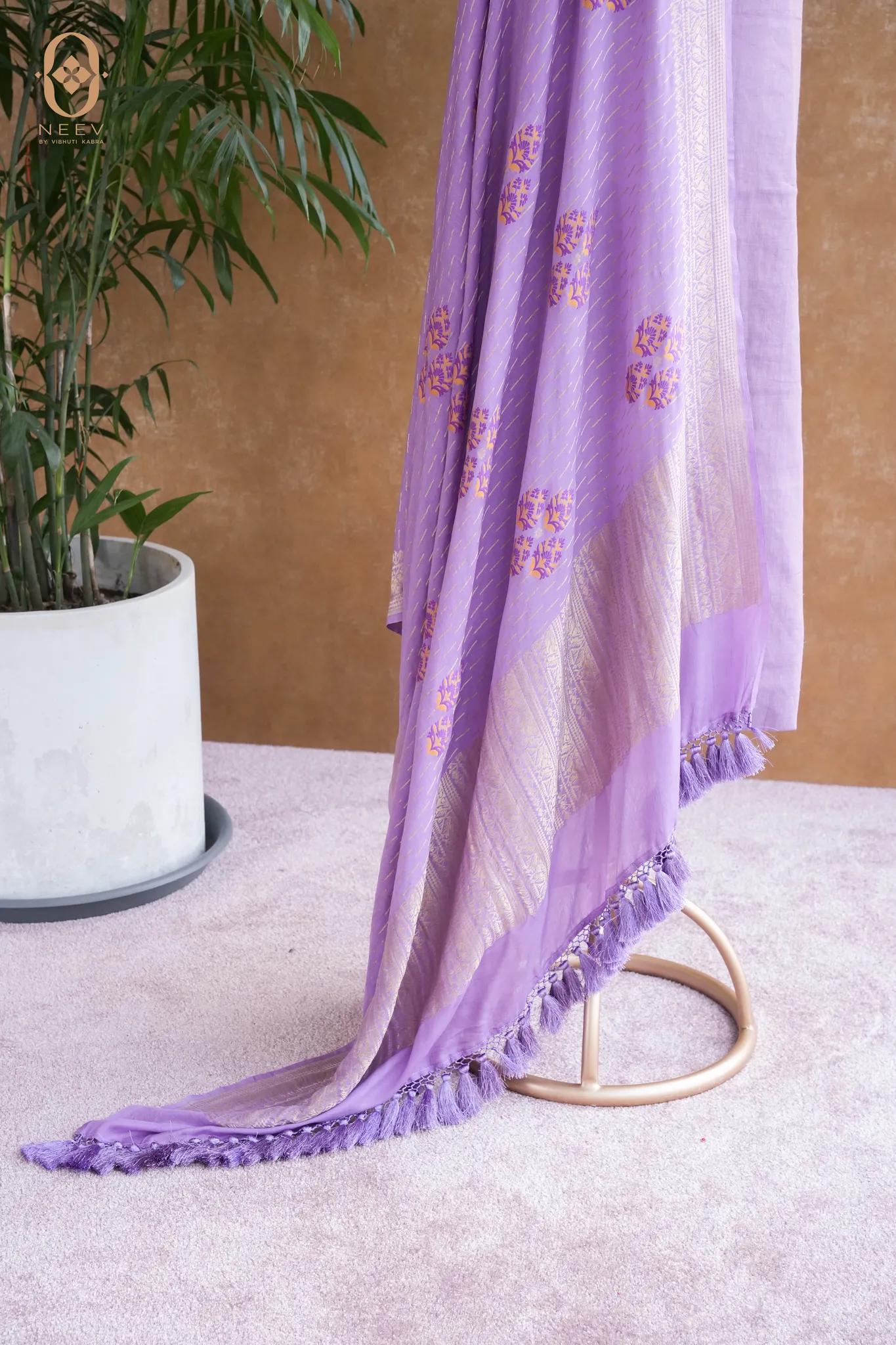 Multi Meenakari Munga Silk Suit Set