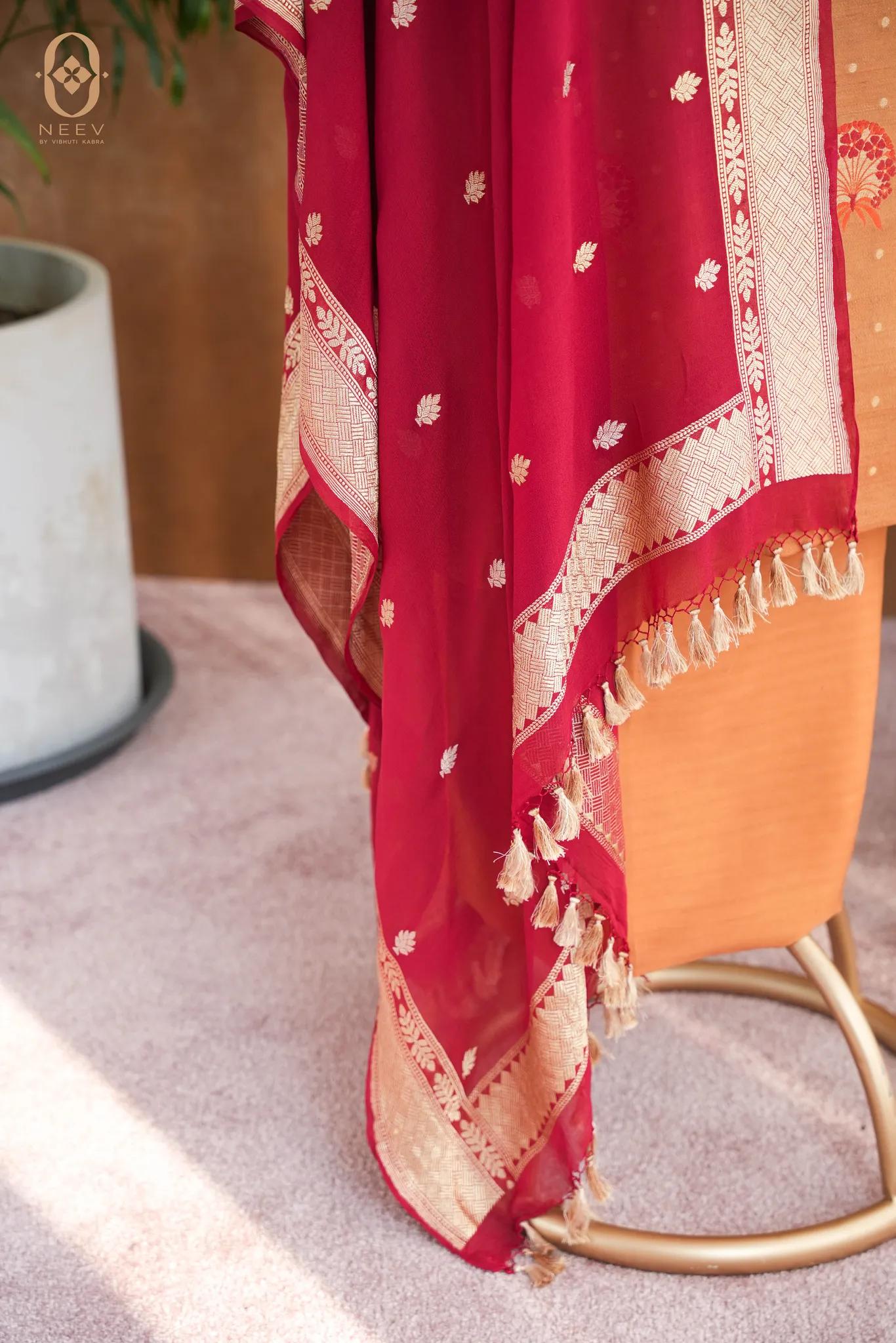 Munga Tassar Meenakari Suit Set