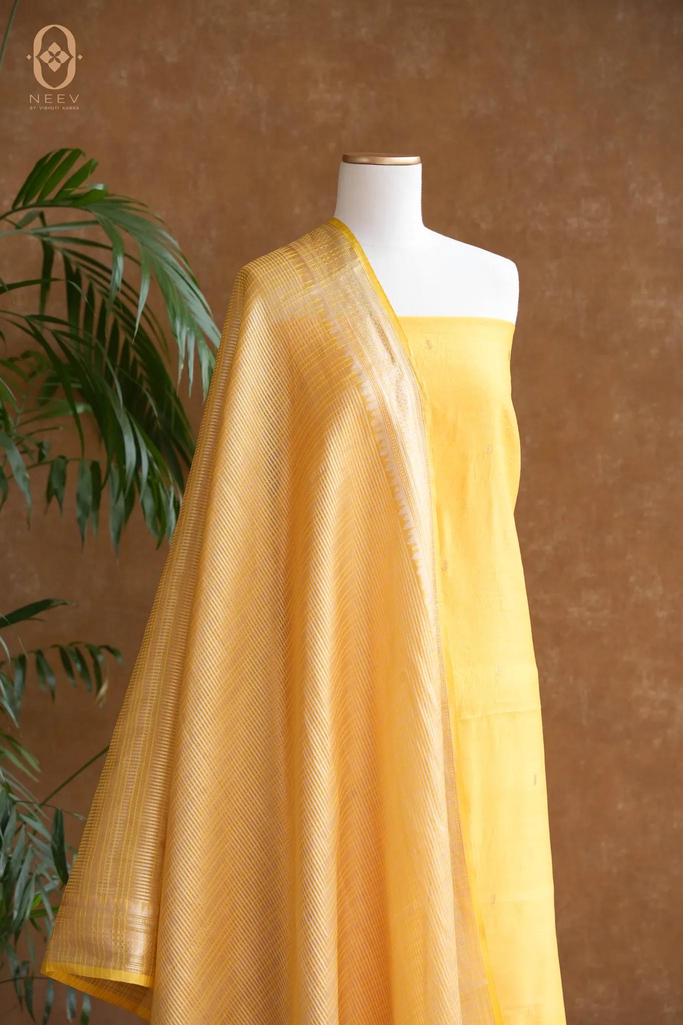 Jalebi Rang Chinia Tissue Suit Set
